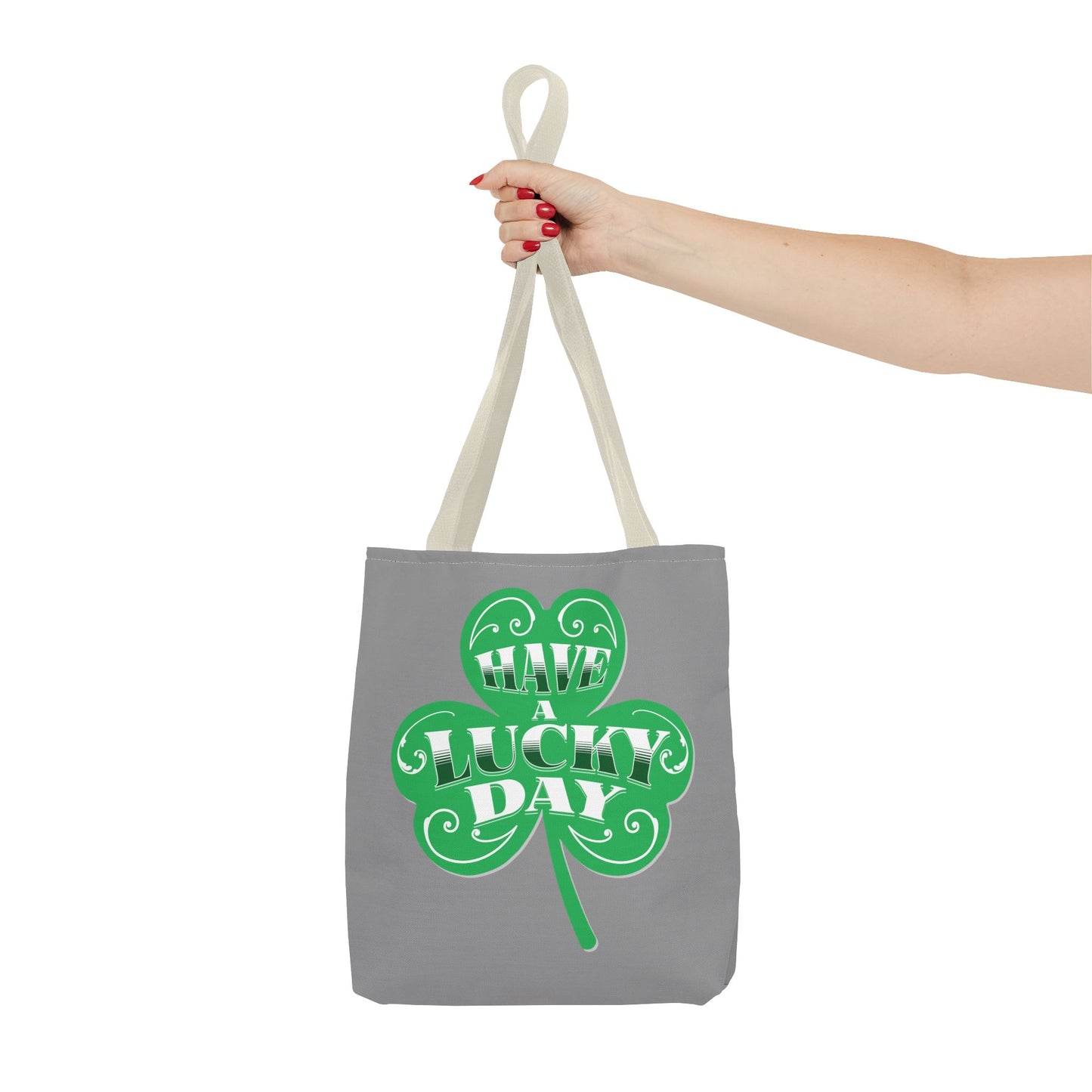Lucky Day Tote Bag - St. Patrick's Day Gift, Eco-Friendly Shopper, Fun Everyday Use, Green Clover Design, Lucky Charm