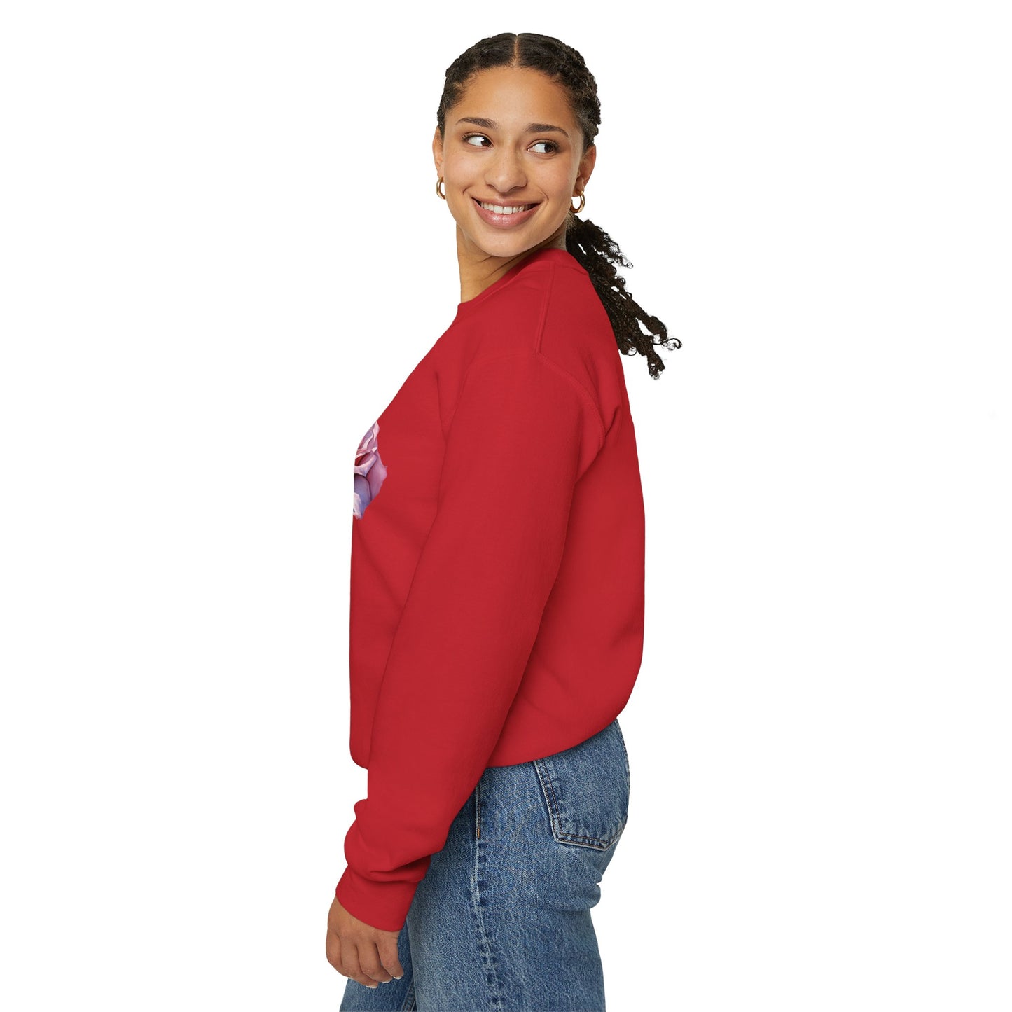 June Birth Flower (Rose) - Unisex Heavy Blend™ Crewneck Sweatshirt