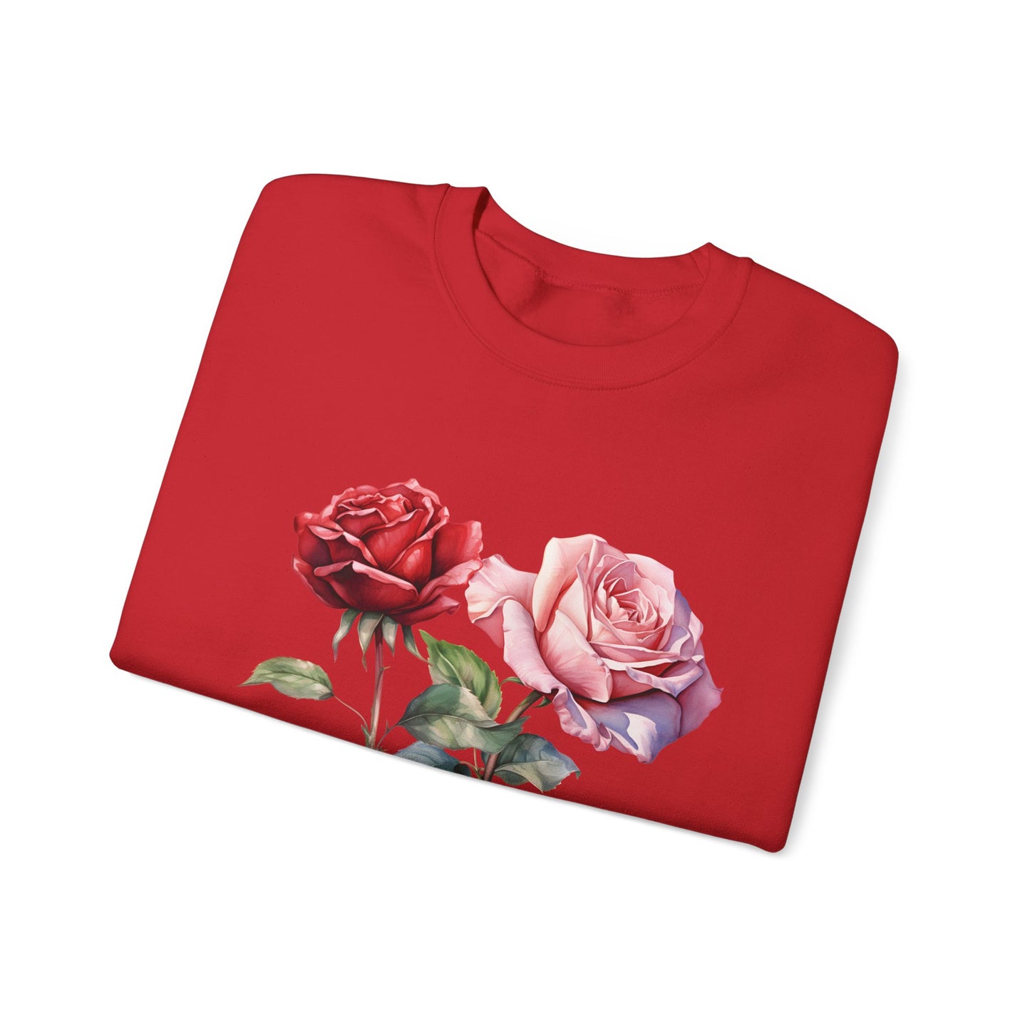 June Birth Flower (Rose) - Unisex Heavy Blend™ Crewneck Sweatshirt