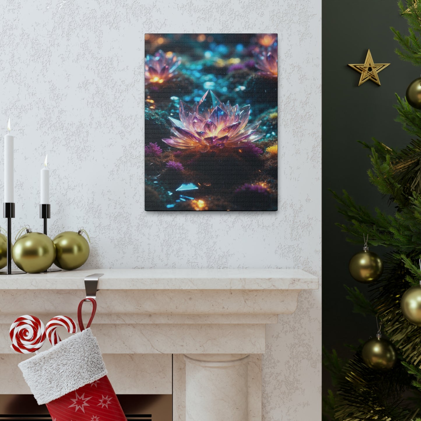 Crystal Lotus: Canvas Gallery Wraps
