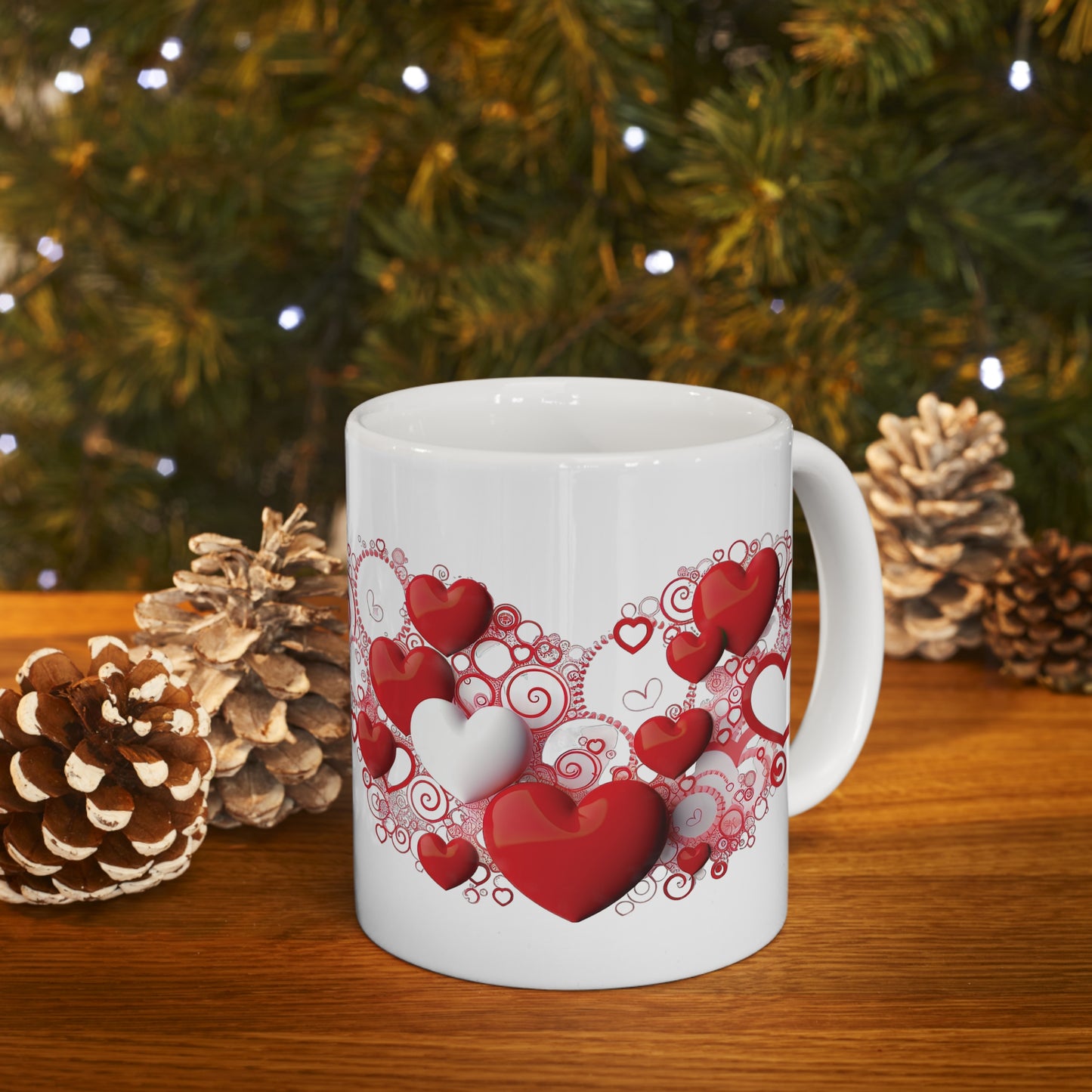Valentine's Love & Hearts: Ceramic Mug 11oz