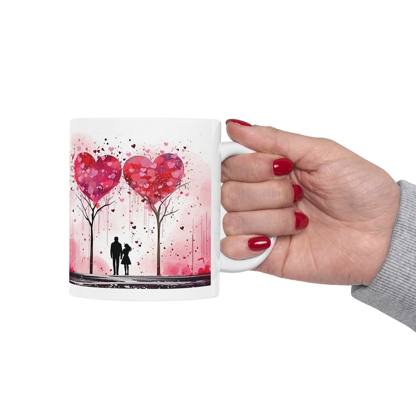 Valentine's two hearts as one: Ceramic Mug 11oz