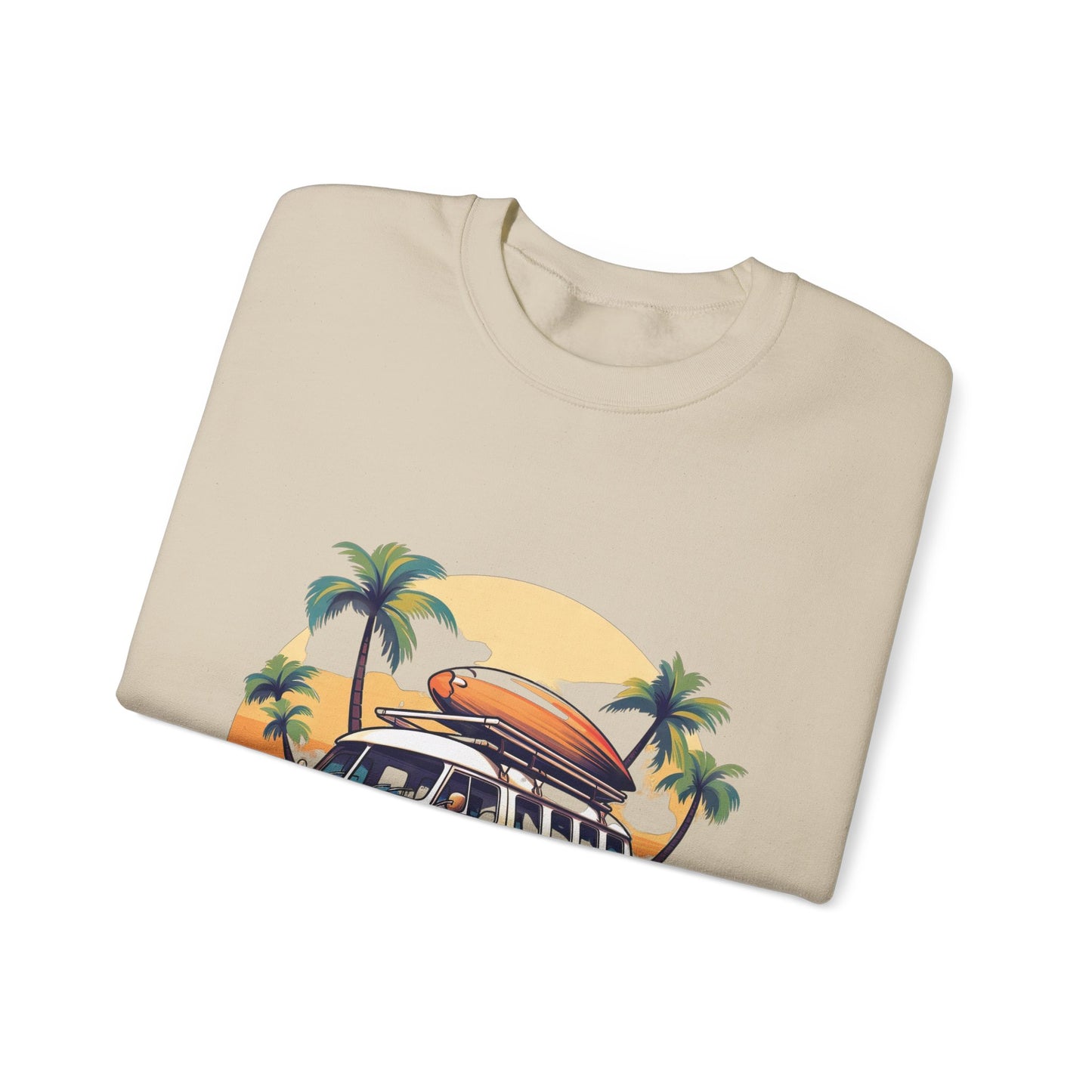 Retro Surf Van - Unisex Heavy Blend™ Crewneck Sweatshirt