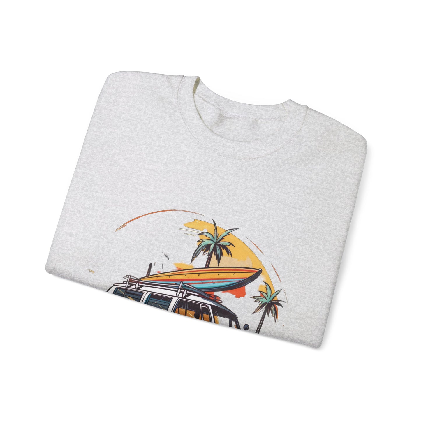 Retro Surf Van - Unisex Heavy Blend™ Crewneck Sweatshirt