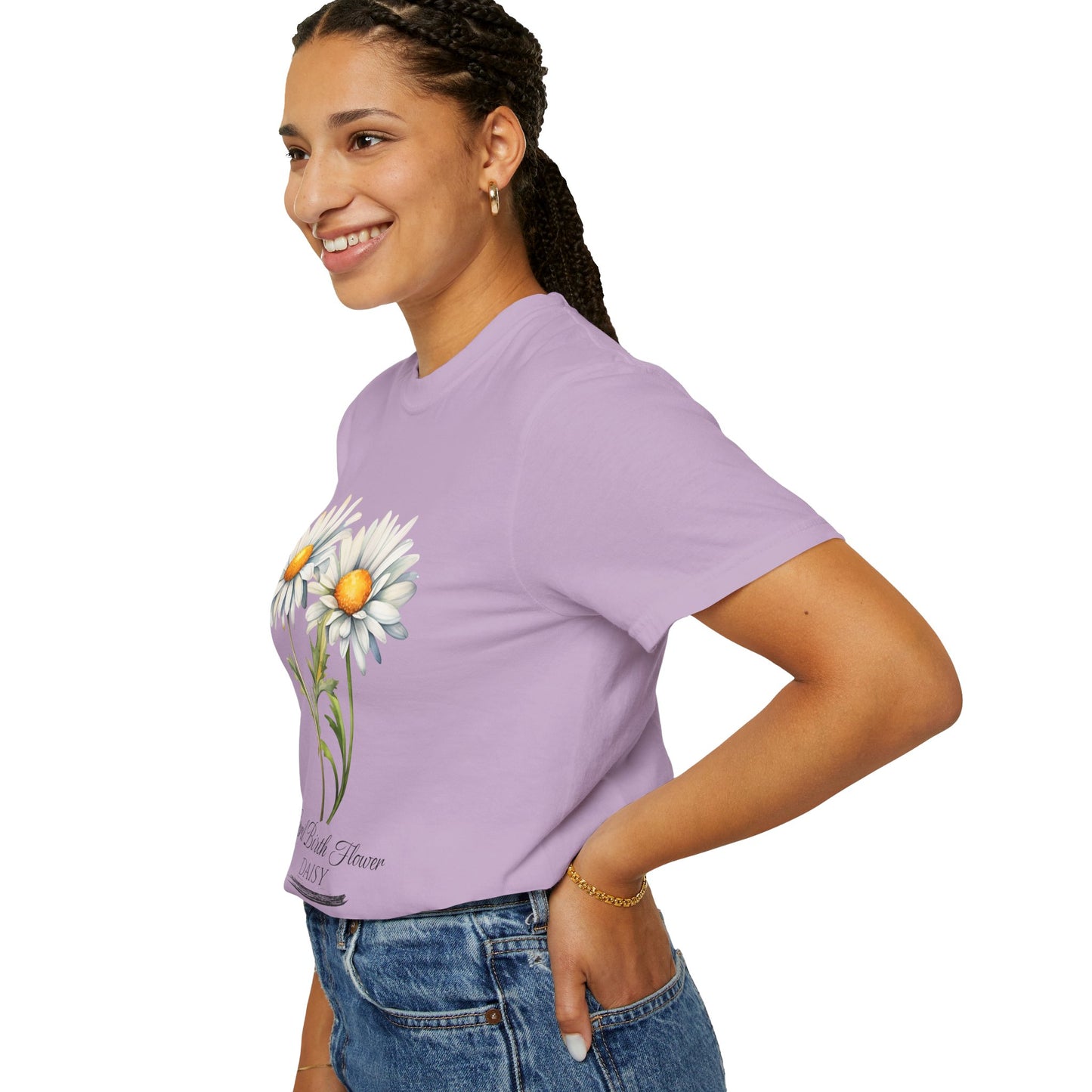 April Birth Flower "Daisy" - Unisex Garment-Dyed T-shirt