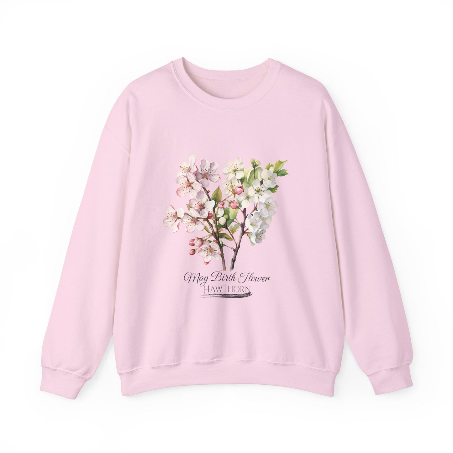 May Birth Flower (Hawthorn) - Unisex Heavy Blend™ Crewneck Sweatshirt