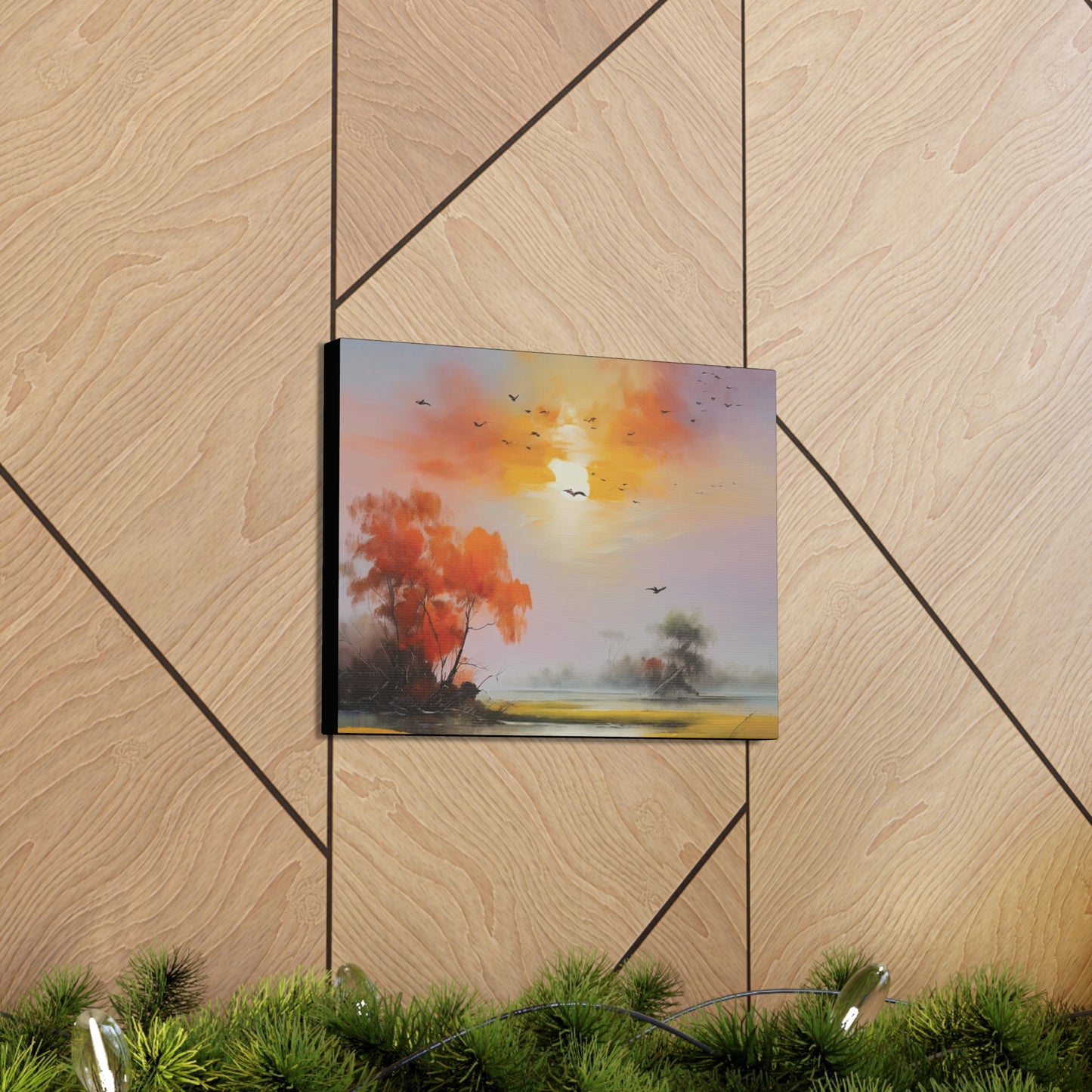 Birds & Evening Sun: Canvas Gallery Wraps