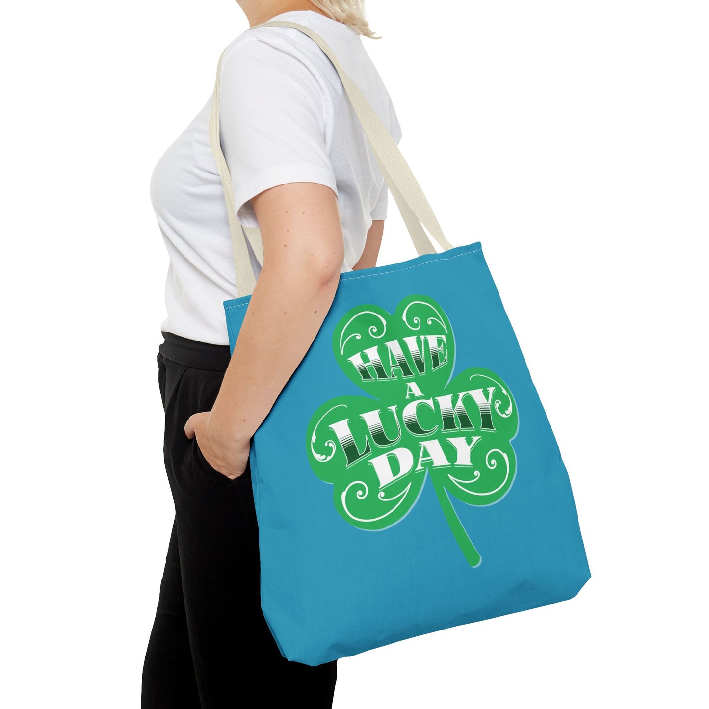 Lucky Day Tote Bag - St. Patrick's Day Gift, Shamrock Design, Eco-Friendly Bag, Fun Everyday Tote, Perfect for Luck!