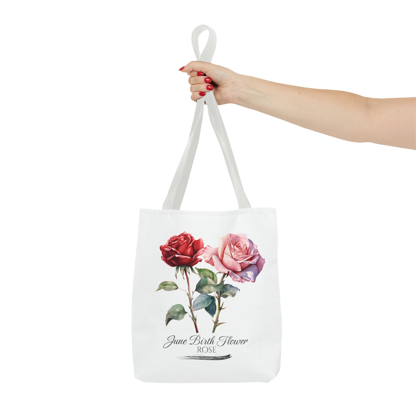 June Birth Flower: Rose - Tote Bag (AOP)