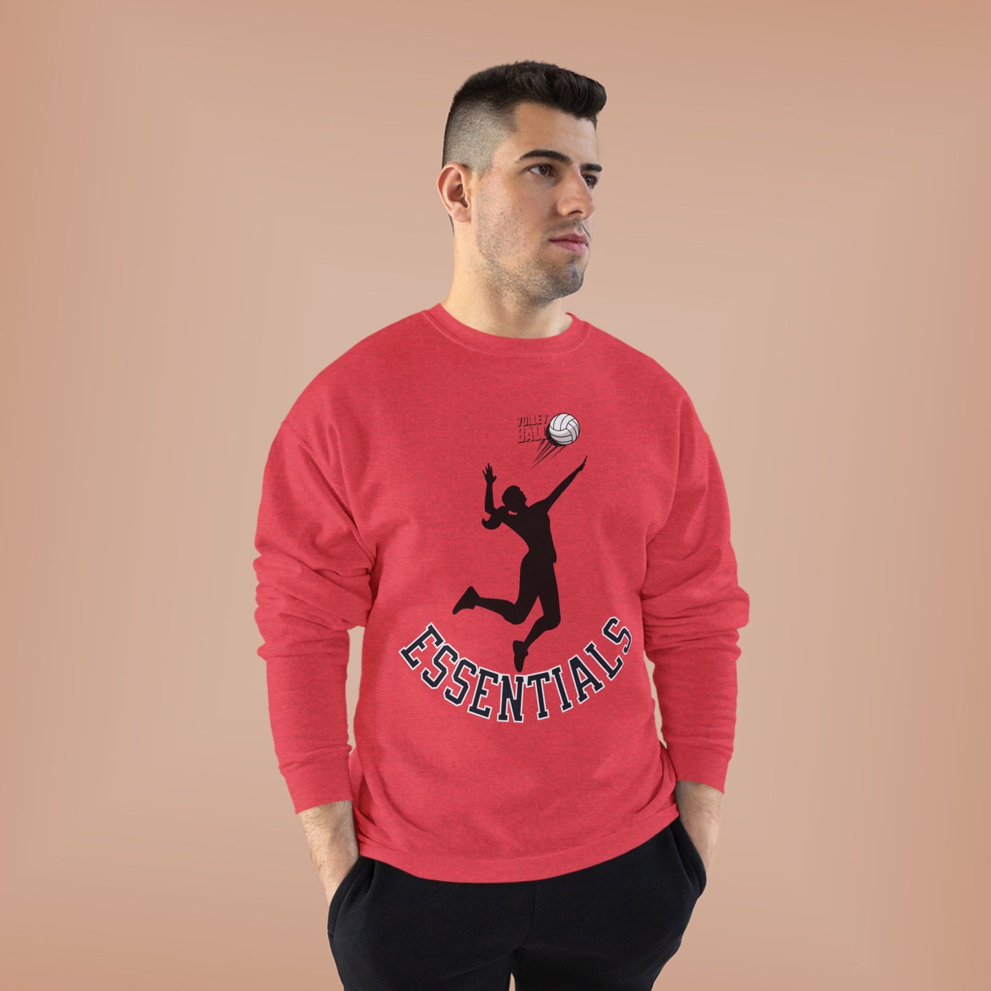 Stylish Eco-Friendly Crewneck Sweatshirt with 'Essentials' Graphic | Ideal for Athletes, Casual Wear, Sports Events and Holiday Gifts