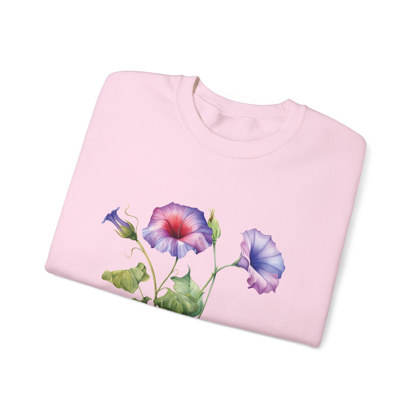 September Birth Flower (Morning Glory) - Unisex Heavy Blend™ Crewneck Sweatshirt