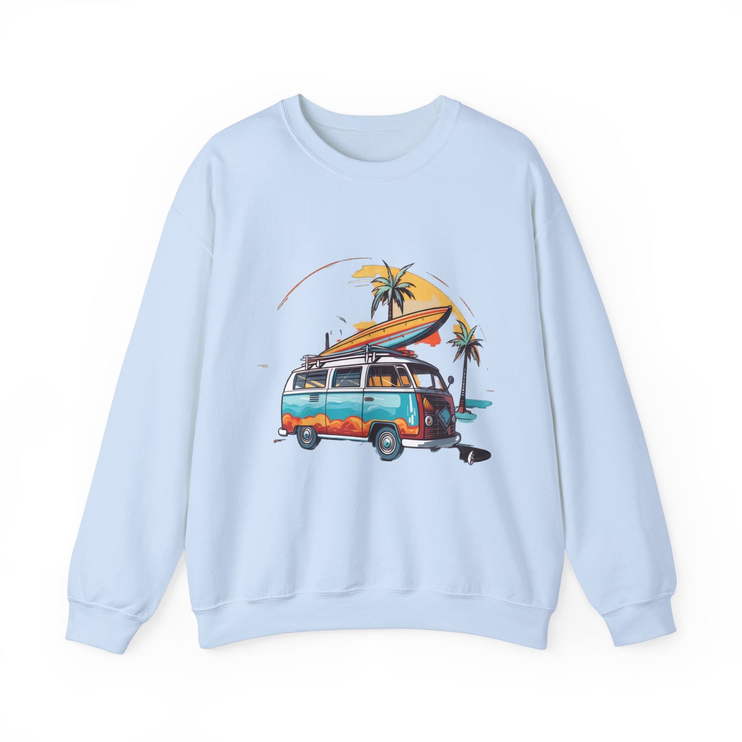 Retro Surf Van - Unisex Heavy Blend™ Crewneck Sweatshirt