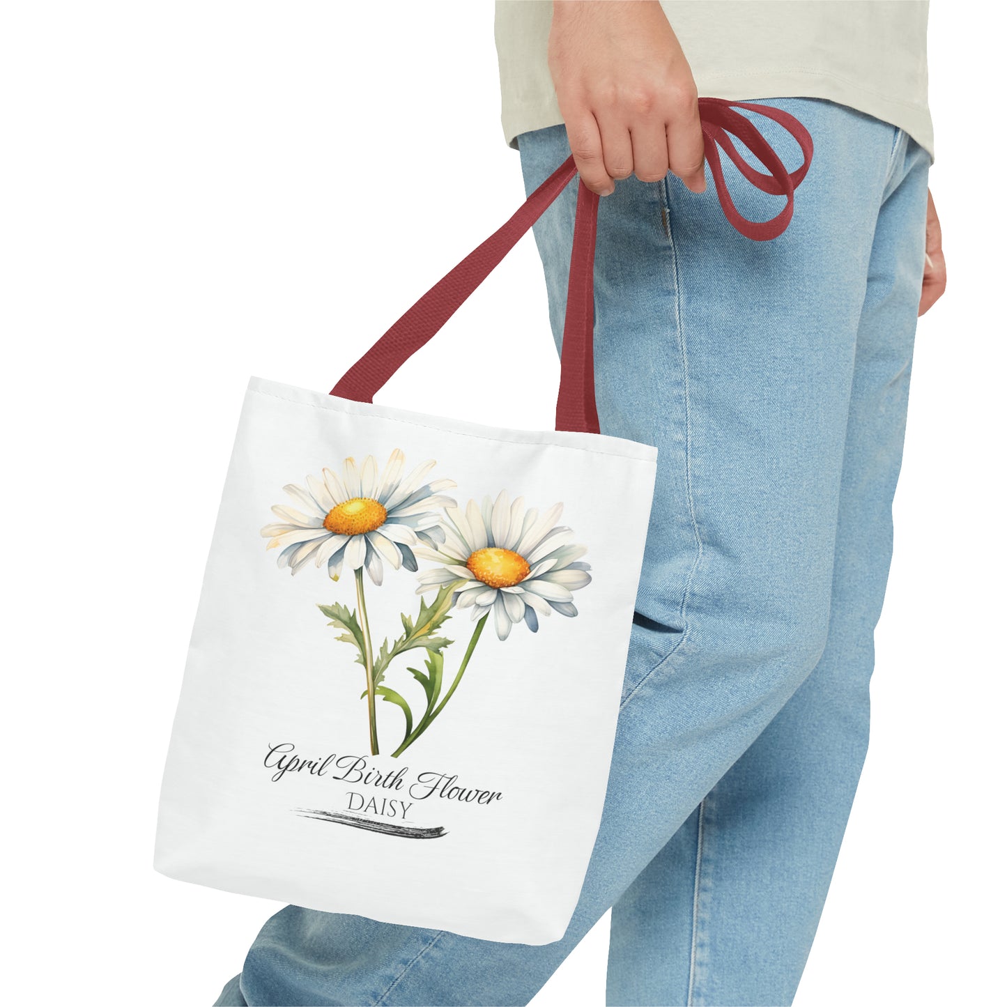 April Birth Flower: Daisy - Tote Bag (AOP)