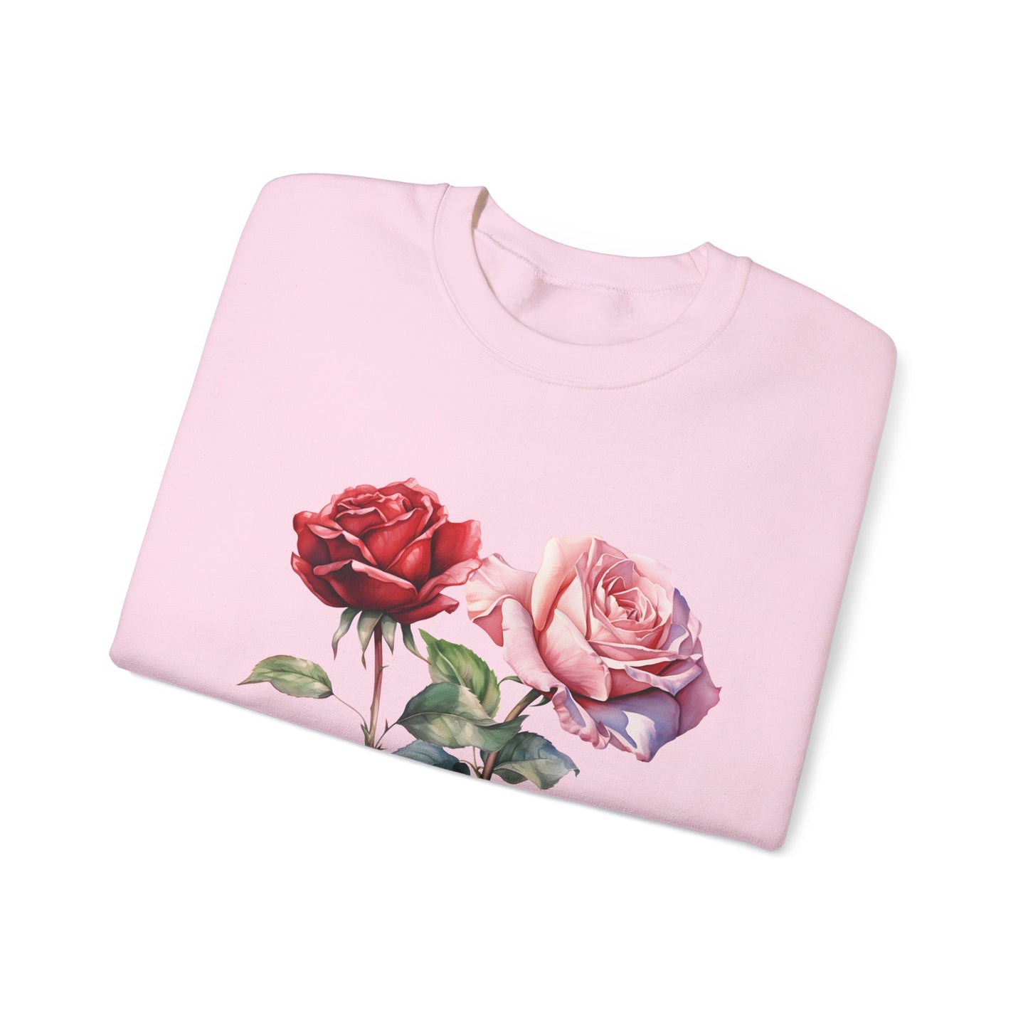 June Birth Flower (Rose) - Unisex Heavy Blend™ Crewneck Sweatshirt