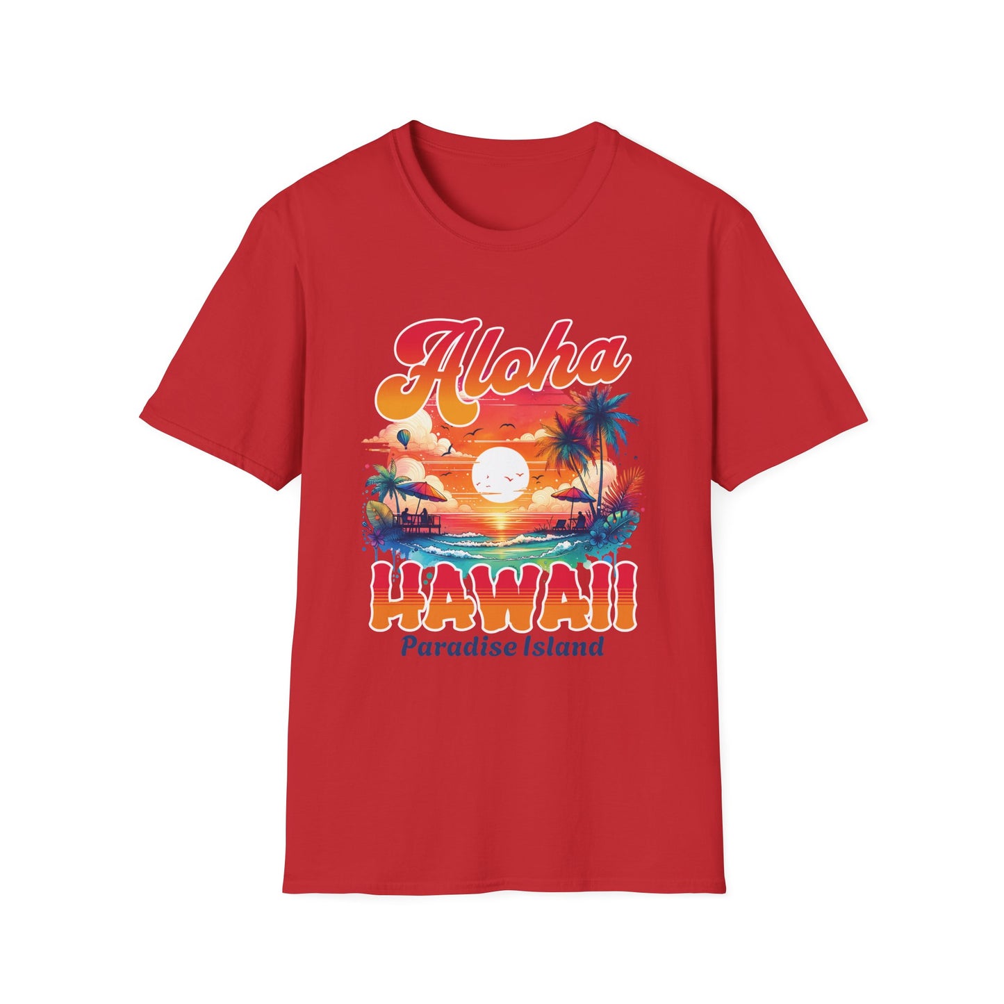 Aloha Hawaii Paradise T-Shirt - Unisex Softstyle