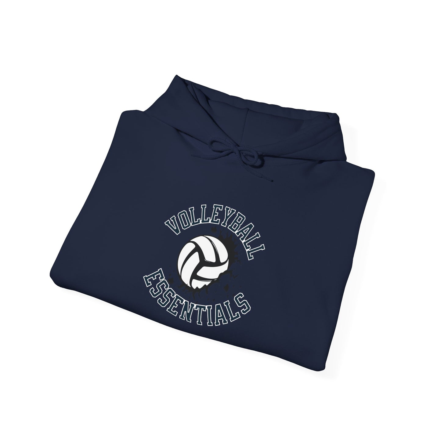 Volleyball Essentials Hoodie, Unisex Heavy Blend Sweatshirt for Players, Sporty Gift, Workout Wear, Casual Comfort