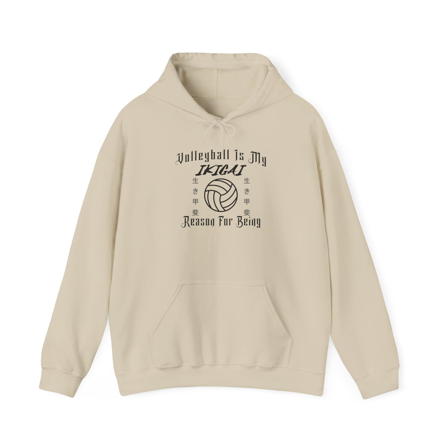 Volleyball Is My IKIGAI: Unisex Heavy Blend™ Hooded Sweatshirt