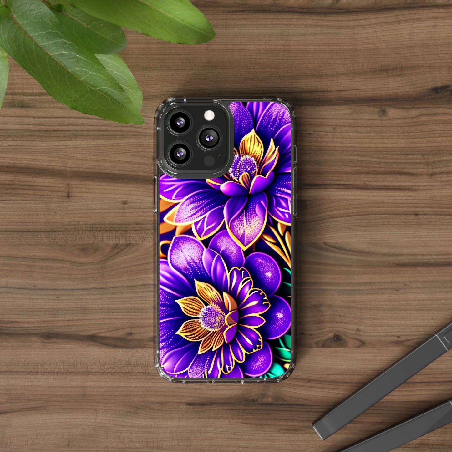 Clear Phone Cases: Fantasy Blossom Flower
