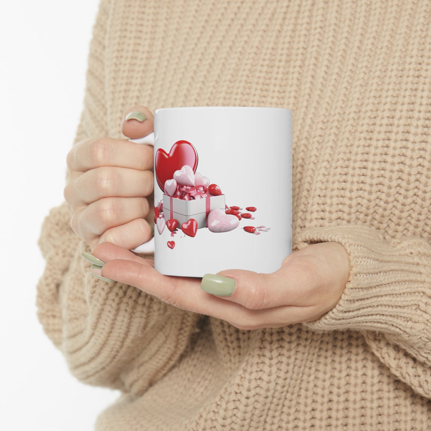 Valentine's Heart Gift: Ceramic Mug 11oz