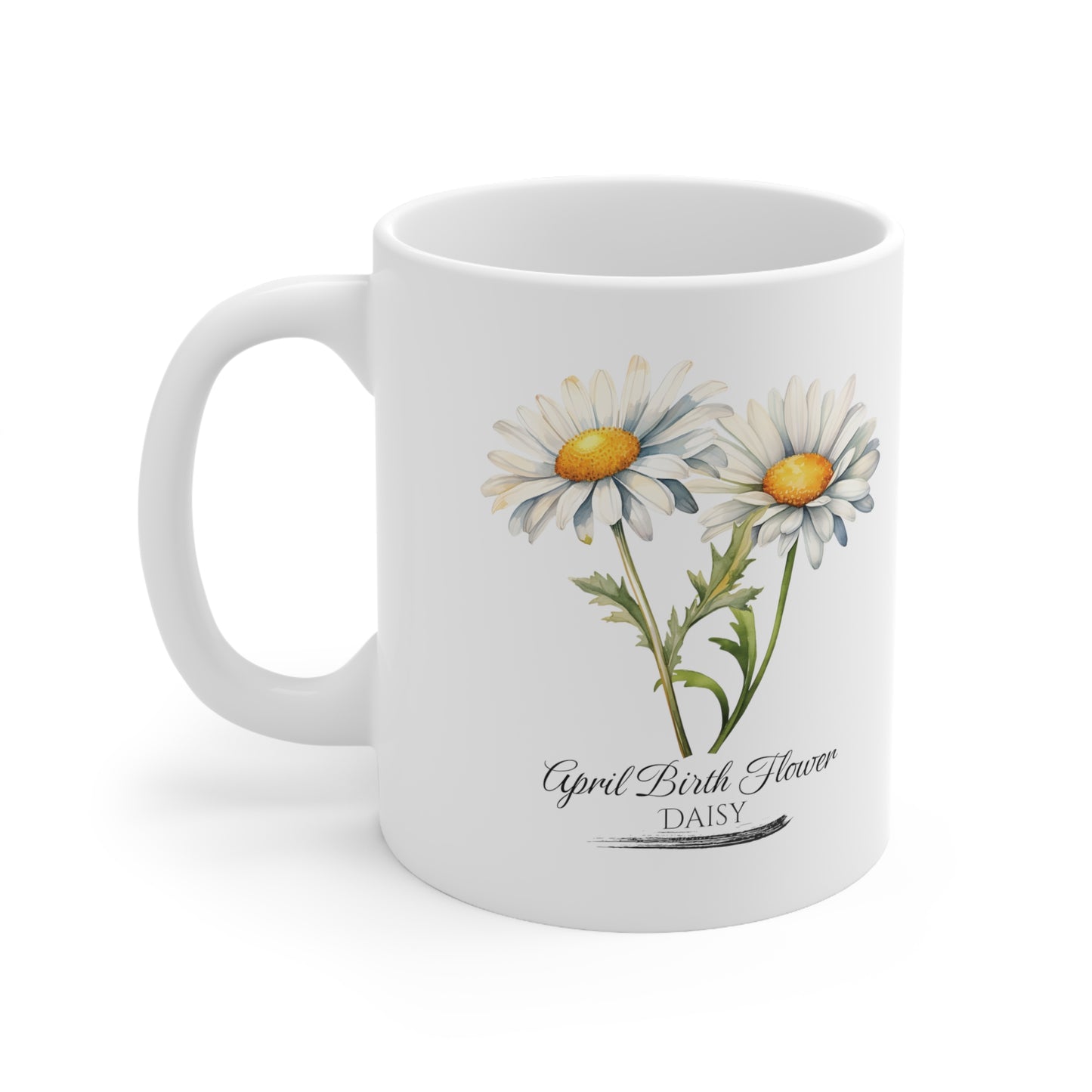 April Birth Flower (Daisy): Ceramic Mug 11oz