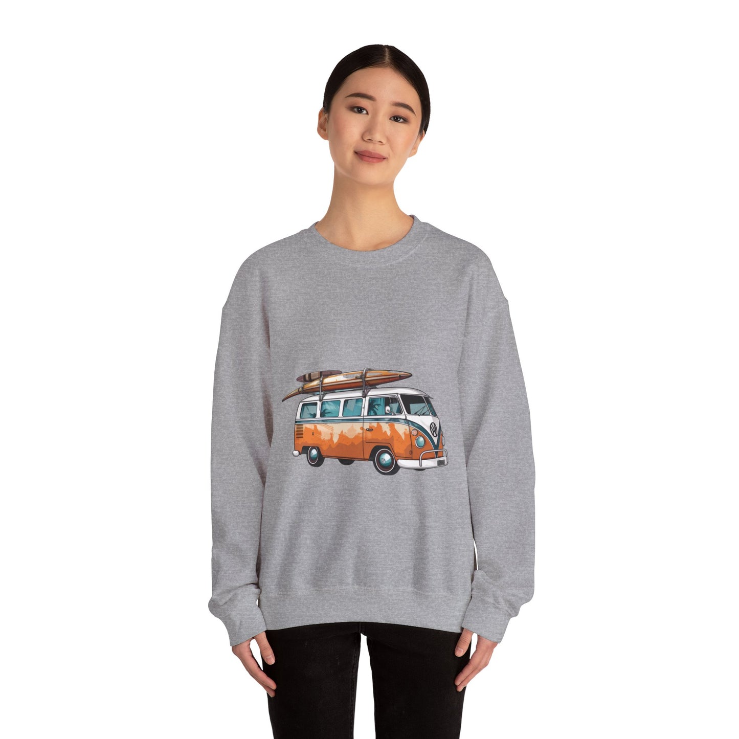 Retro Surf Van - Unisex Heavy Blend™ Crewneck Sweatshirt