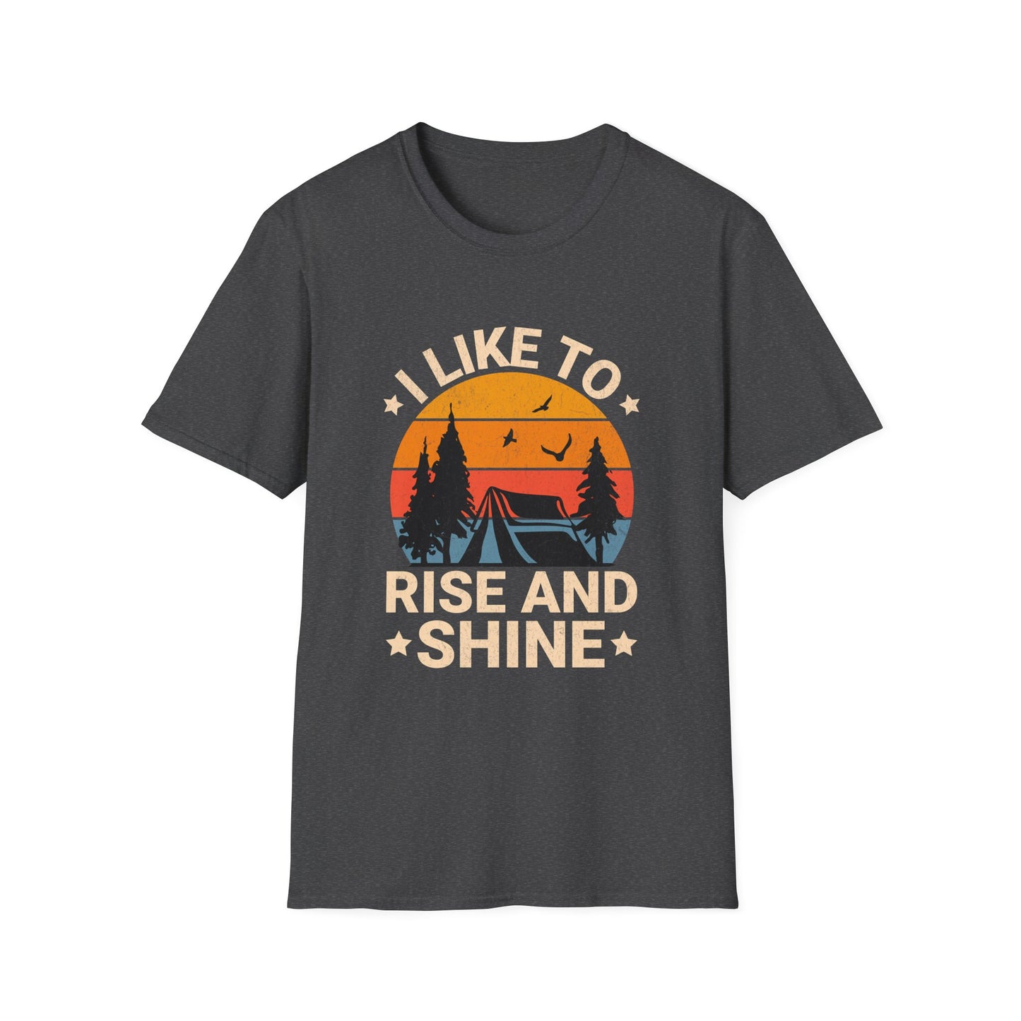 Rise And Shine Graphic Tee, Morning Person Shirt, Positive Vibes Top, Inspirational Quote Tee, Unisex Softstyle Tshirt, Comfortable Tee
