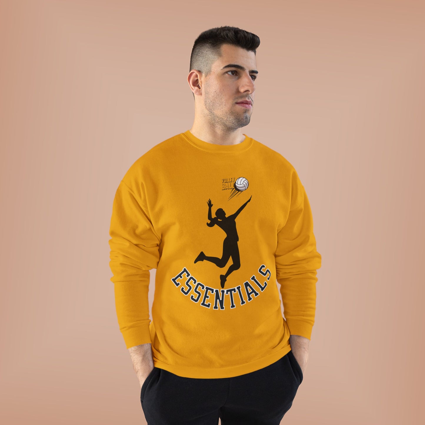 Stylish Eco-Friendly Crewneck Sweatshirt with 'Essentials' Graphic | Ideal for Athletes, Casual Wear, Sports Events and Holiday Gifts