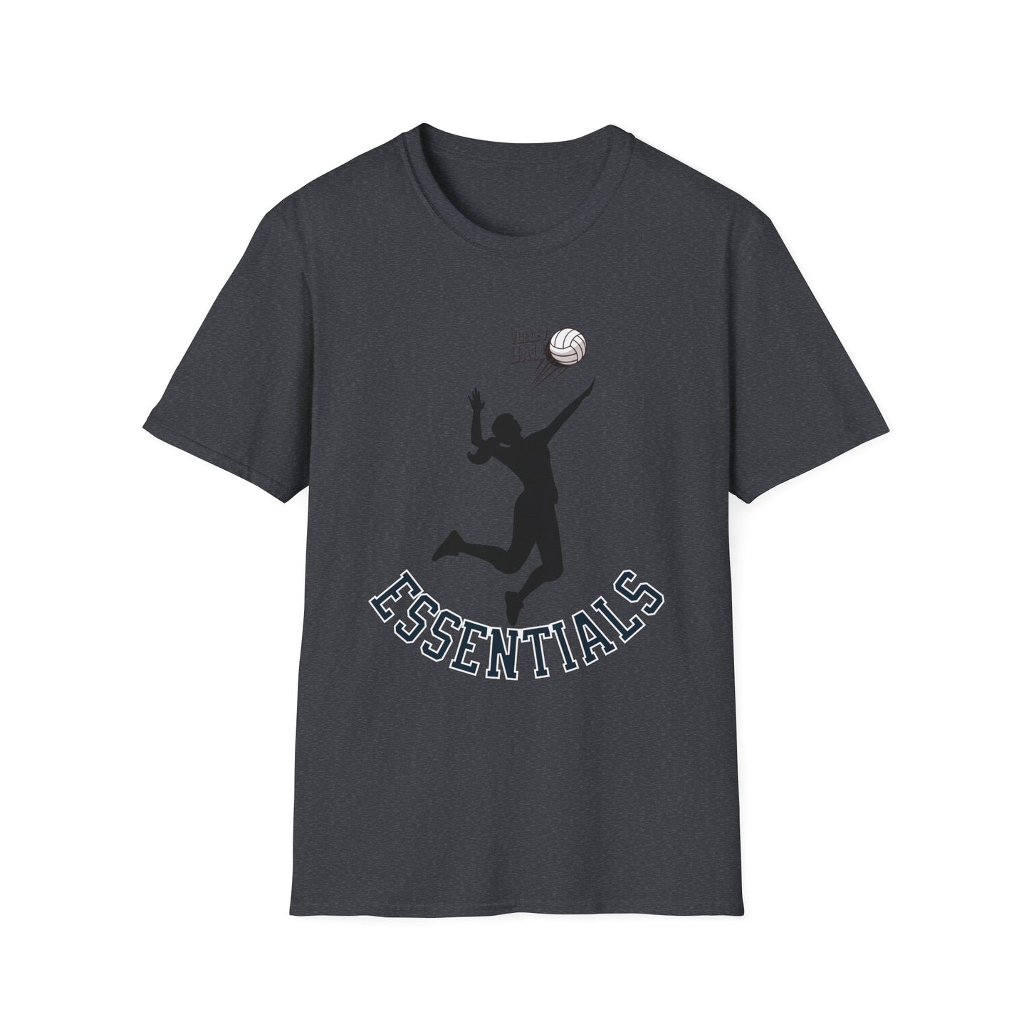 Graphic Sports T-Shirt - 'ESSENTIALS' Silhouette Tee for Athletes, Gym Lovers, Casual Wear, Sports Events, Gift Idea
