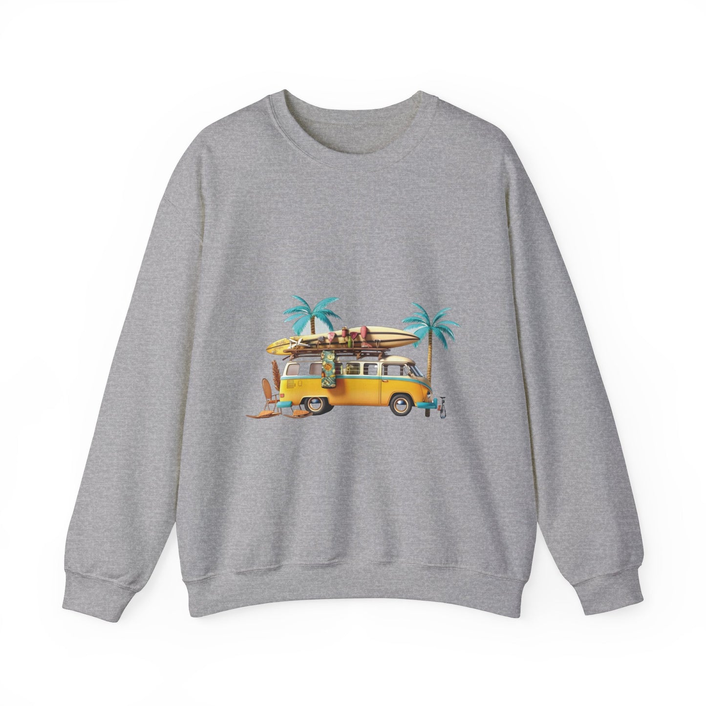 Retro Surf Van - Unisex Heavy Blend™ Crewneck Sweatshirt
