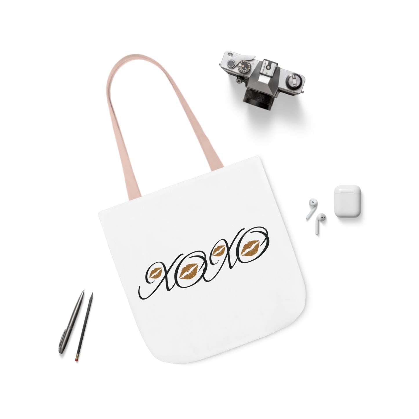 Canvas Tote Bag - XOXO Kissing Lips