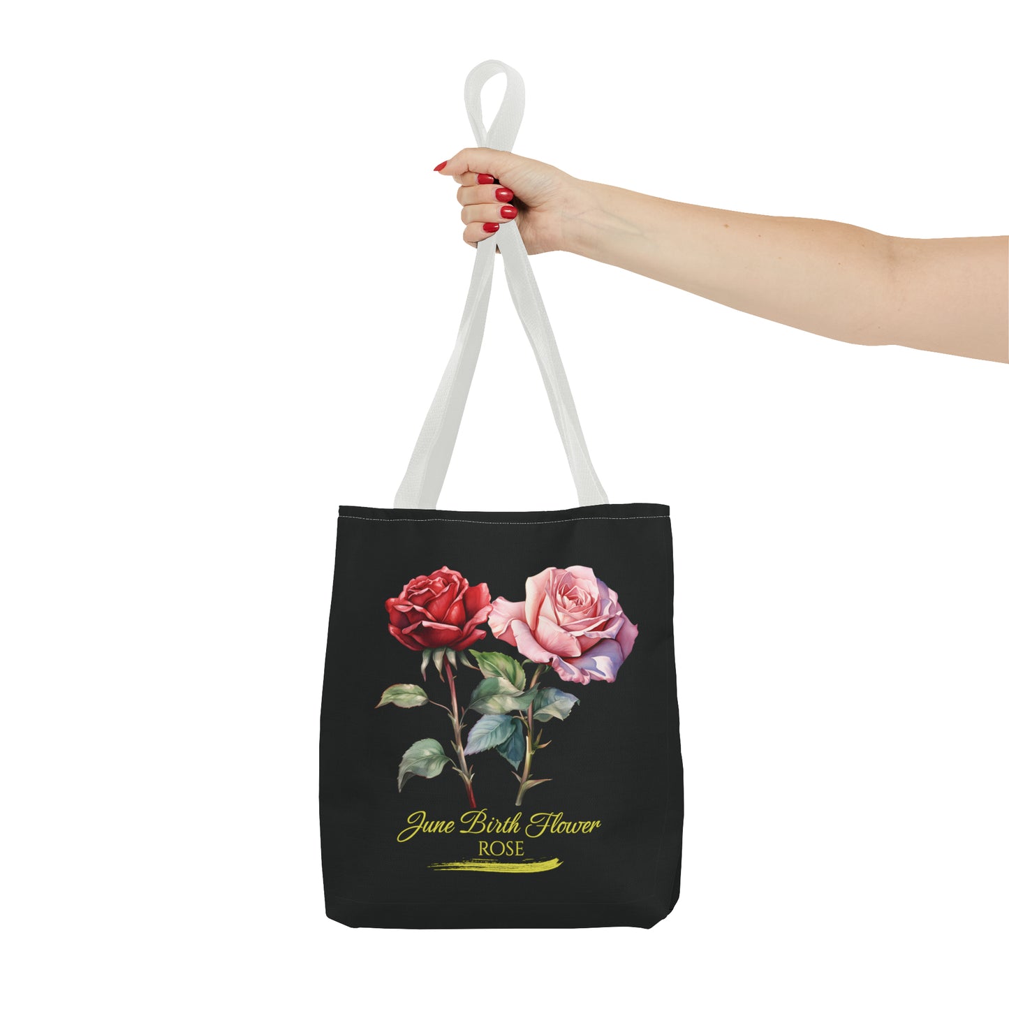 June Birth Flower: Rose - Tote Bag (AOP)