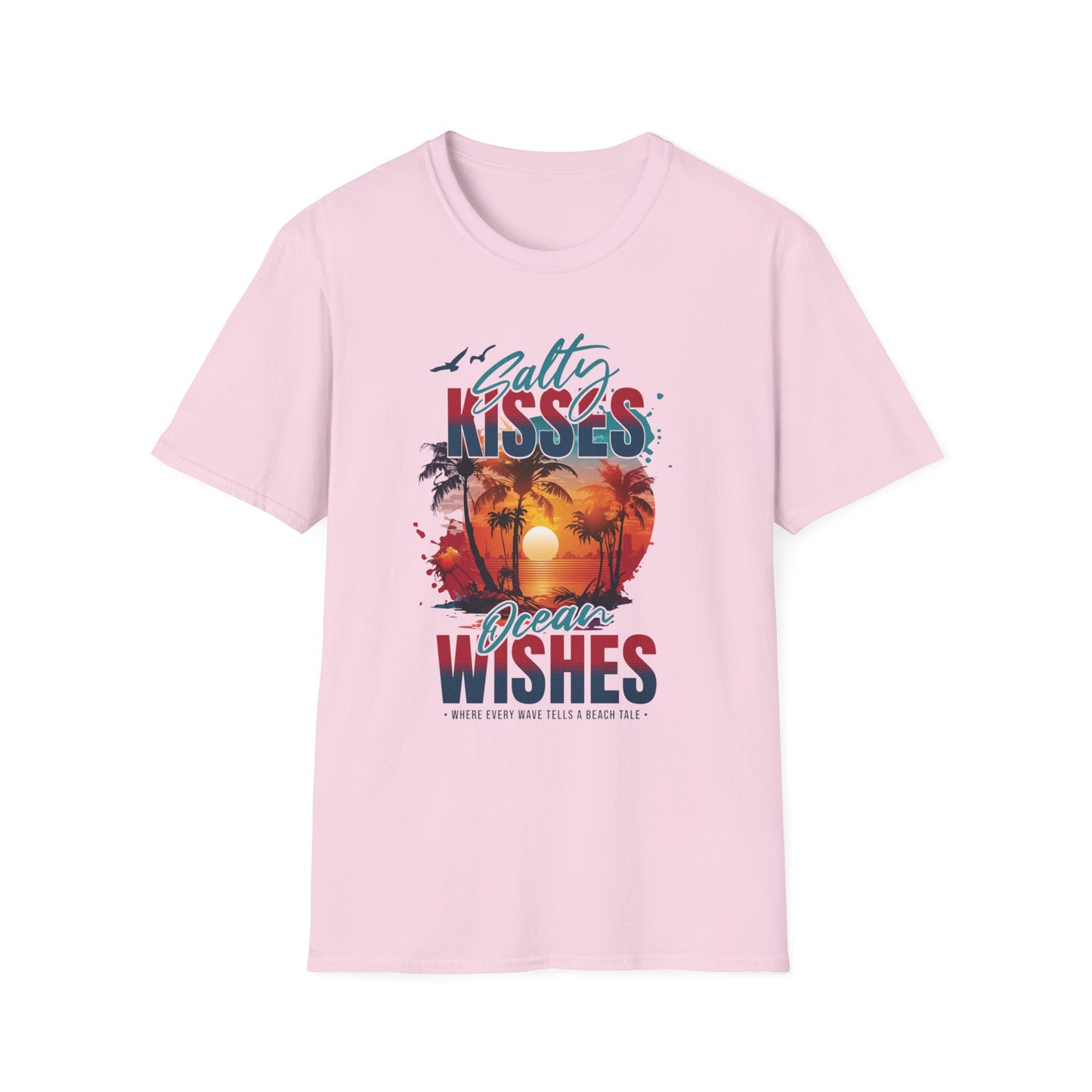 Beach Vibes T-Shirt - Salty Kisses, Ocean Wishes