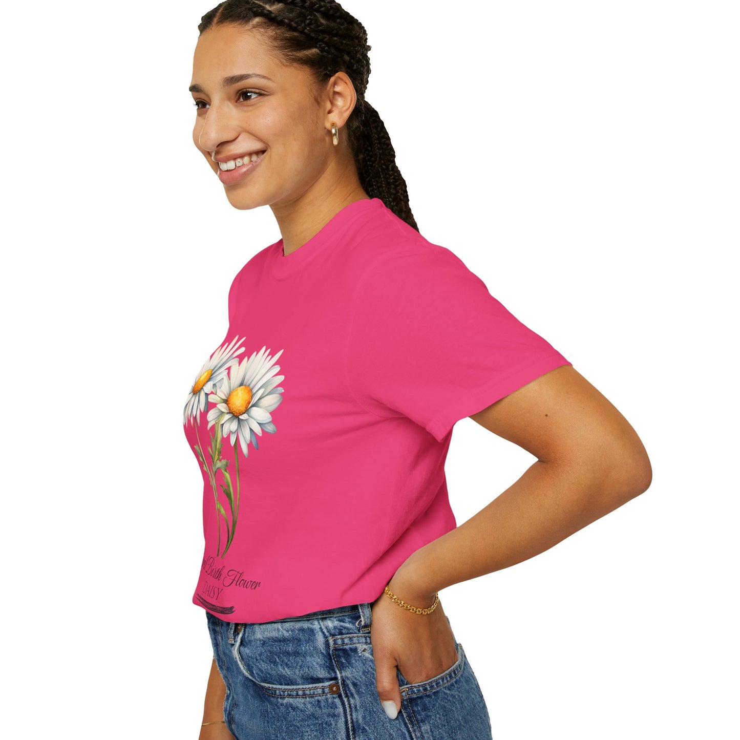 April Birth Flower "Daisy" - Unisex Garment-Dyed T-shirt