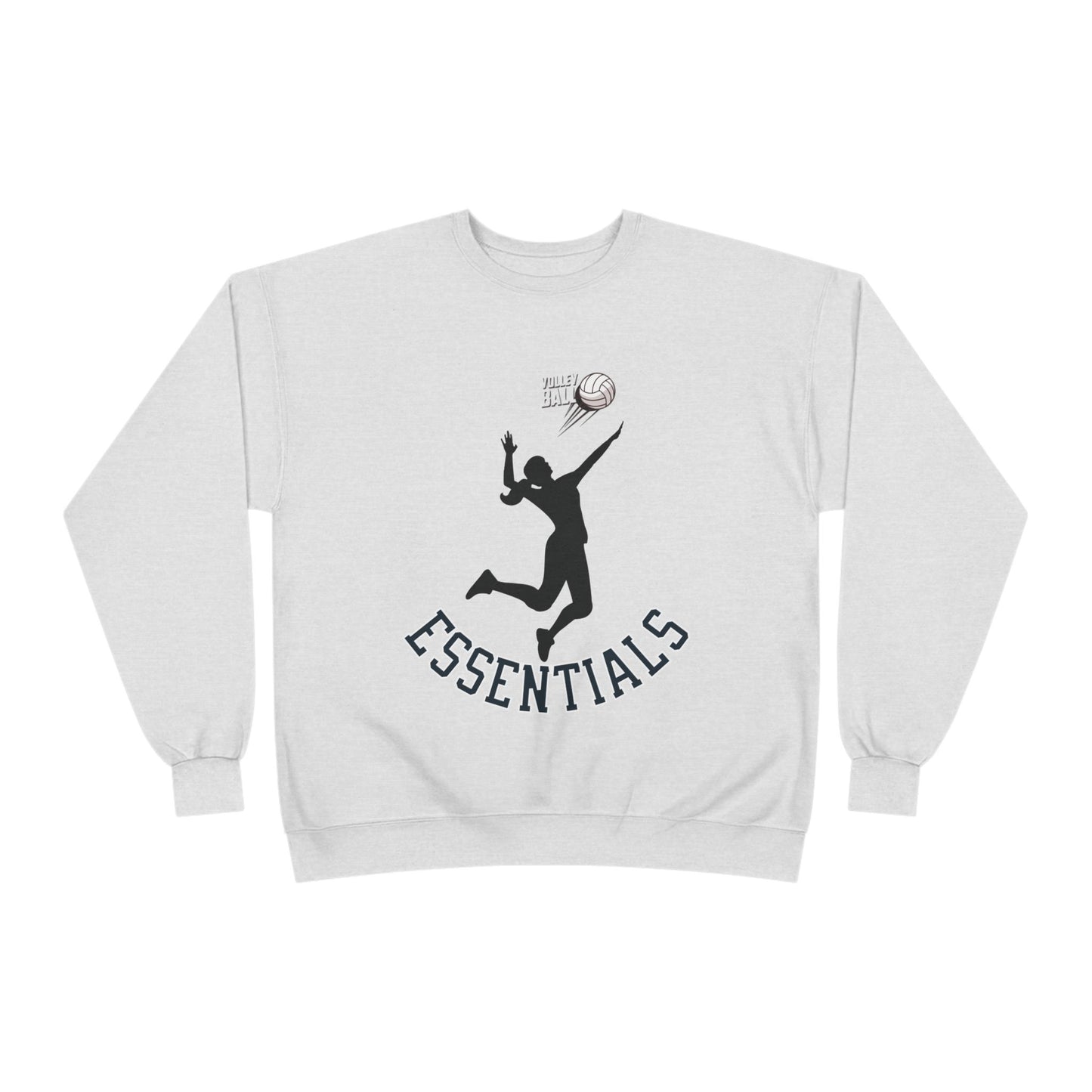 Stylish Eco-Friendly Crewneck Sweatshirt with 'Essentials' Graphic | Ideal for Athletes, Casual Wear, Sports Events and Holiday Gifts