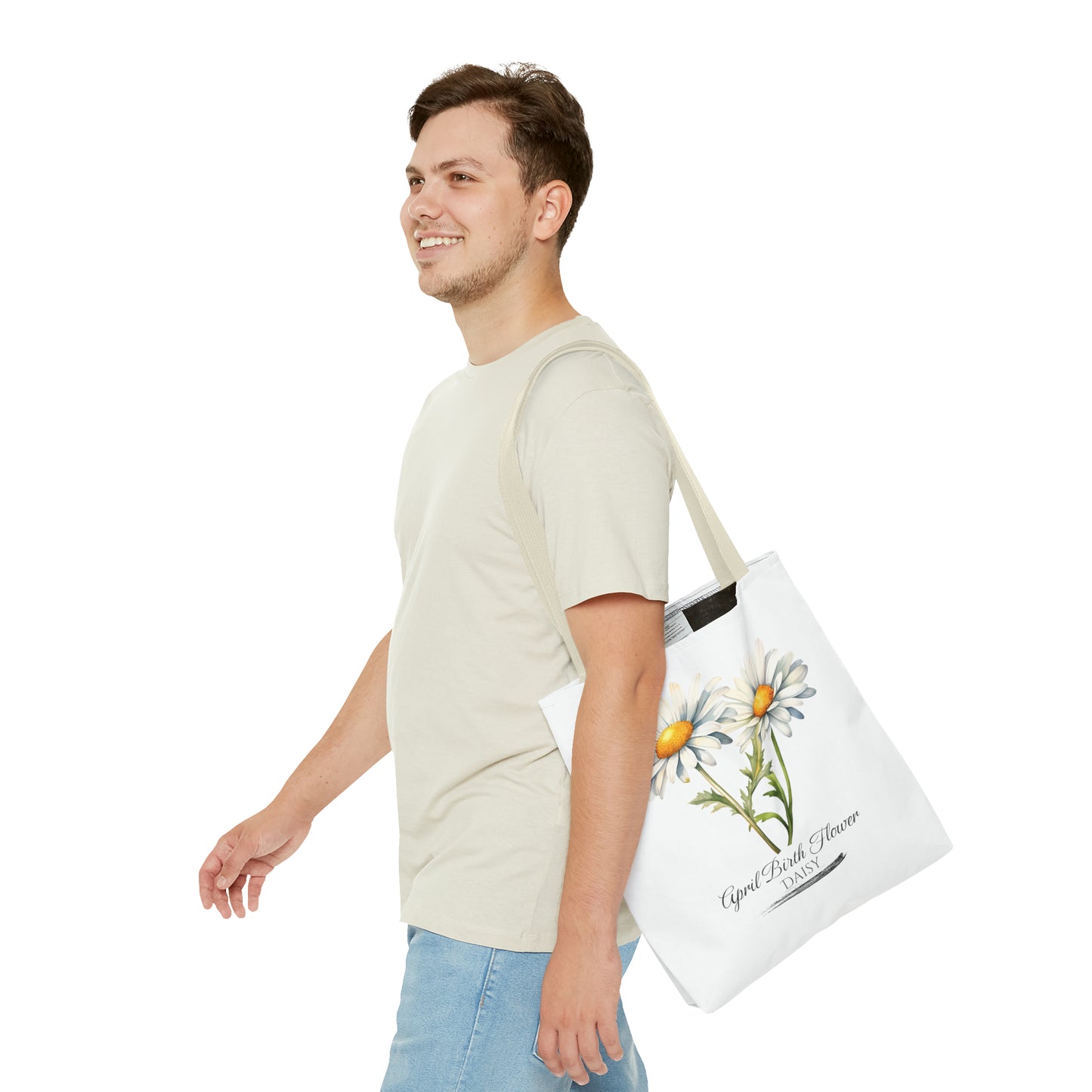 April Birth Flower: Daisy - Tote Bag (AOP)