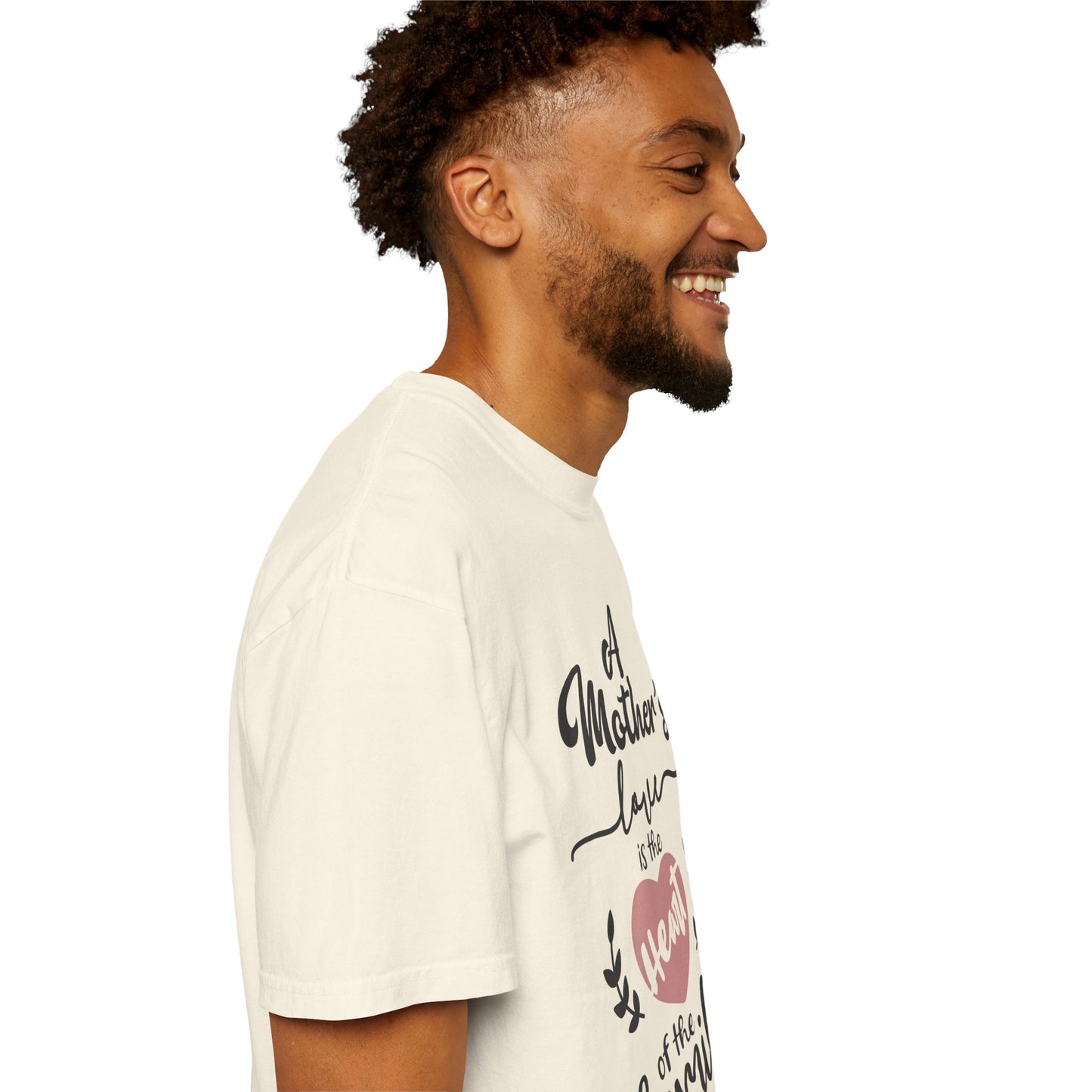Mother's love is the heart of the family - Unisex Garment-Dyed T-shirt