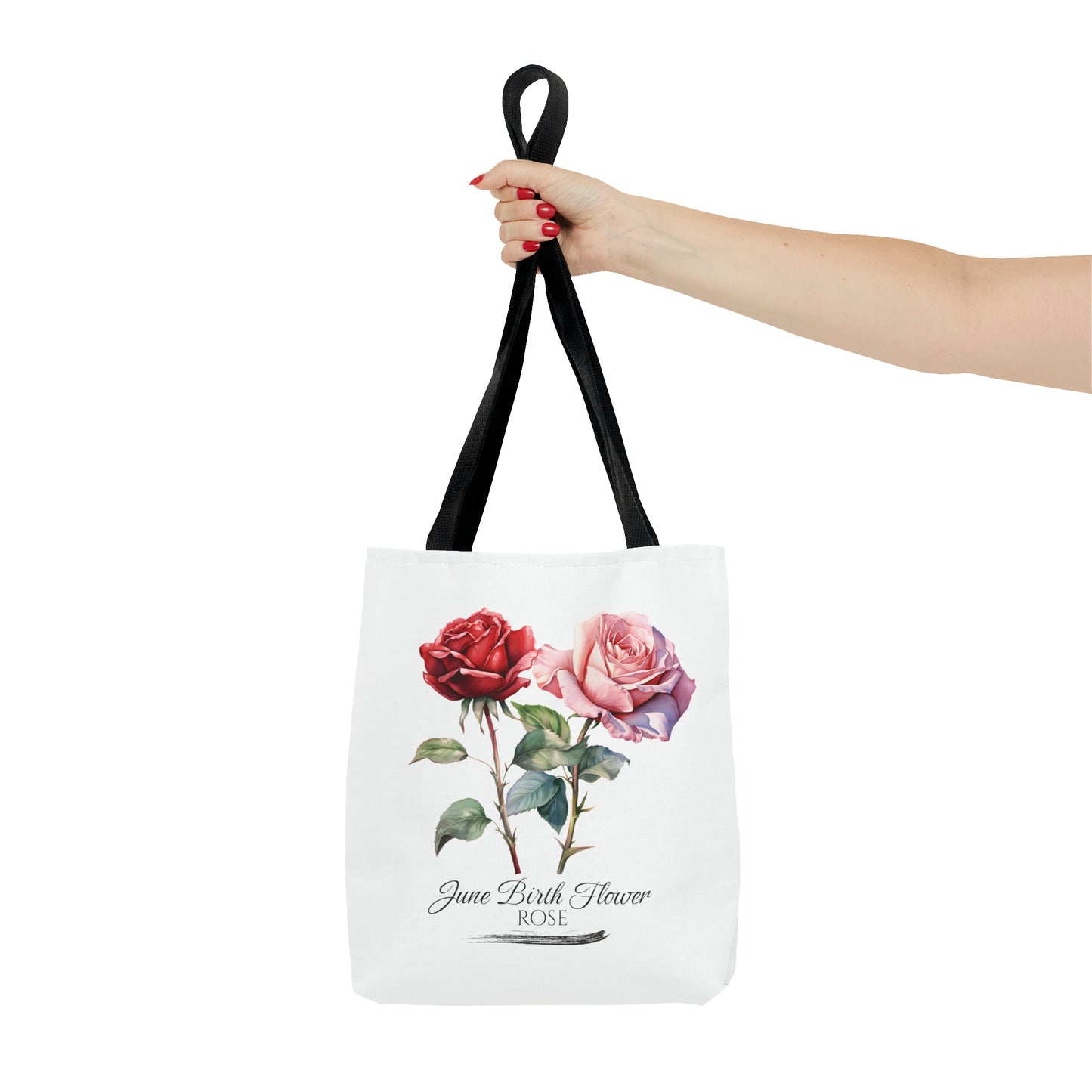 June Birth Flower: Rose - Tote Bag (AOP)