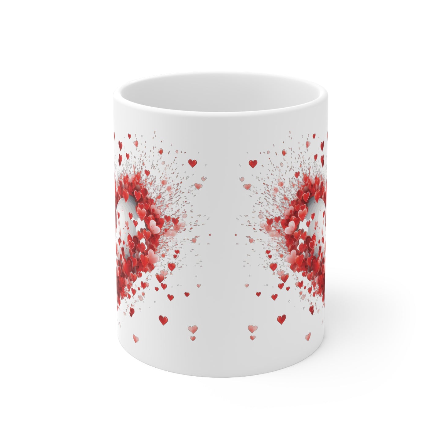 Valentine's Love & Hearts: Ceramic Mug 11oz