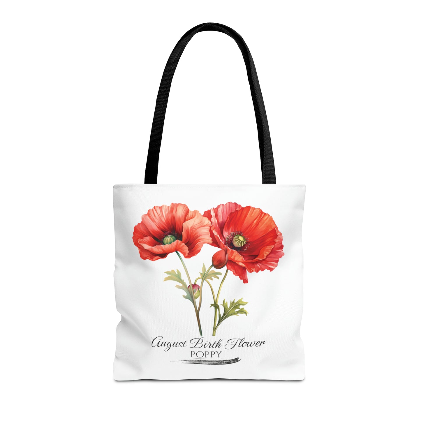 August Birth Flower: Poppy - Tote Bag (AOP)