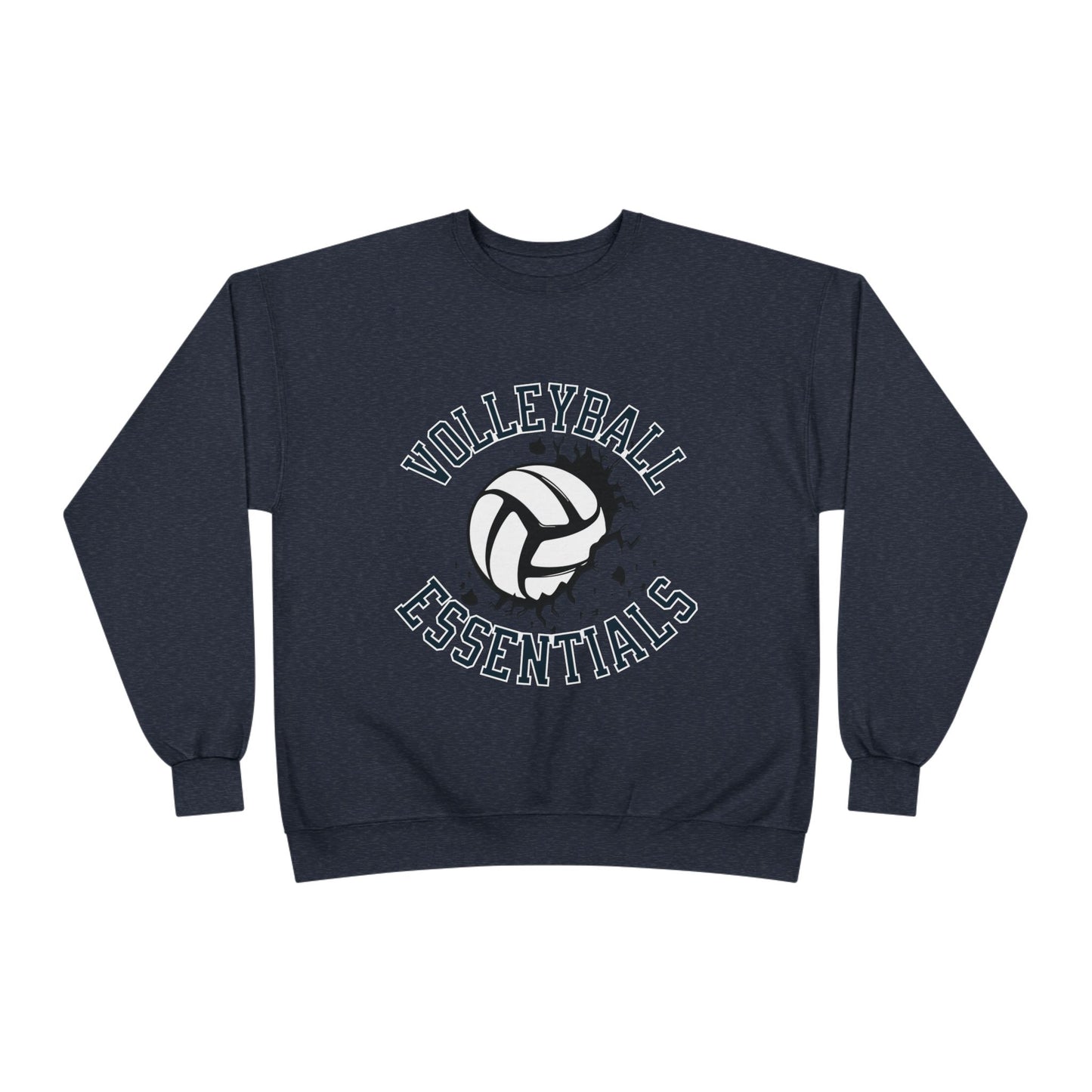 Volleyball Essentials Eco-Friendly Sweatshirt, Casual Sportswear, Gift for Volleyball Players, Team Apparel, Workout Clothing