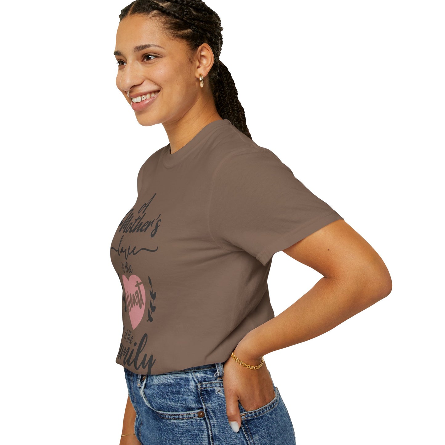 Mother's love is the heart of the family - Unisex Garment-Dyed T-shirt