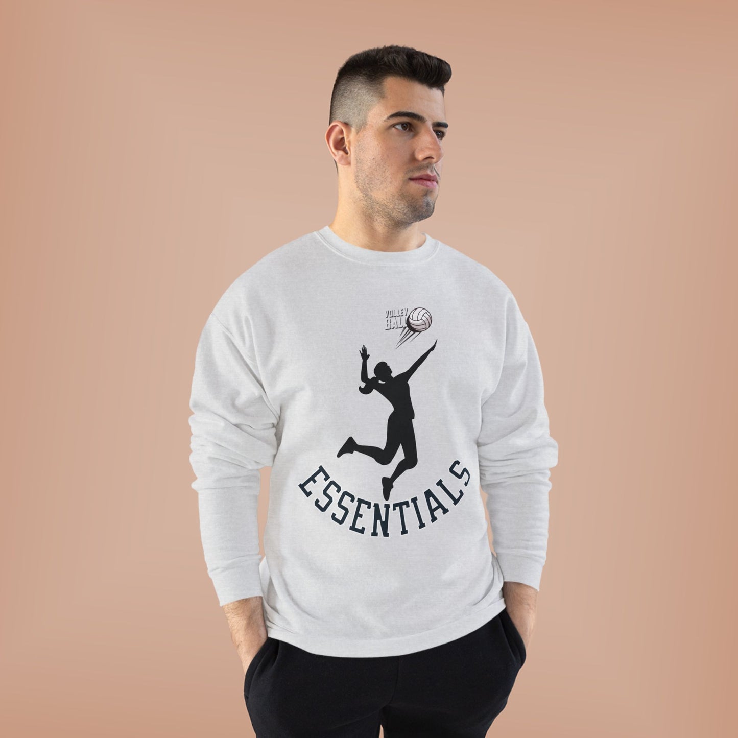 Stylish Eco-Friendly Crewneck Sweatshirt with 'Essentials' Graphic | Ideal for Athletes, Casual Wear, Sports Events and Holiday Gifts