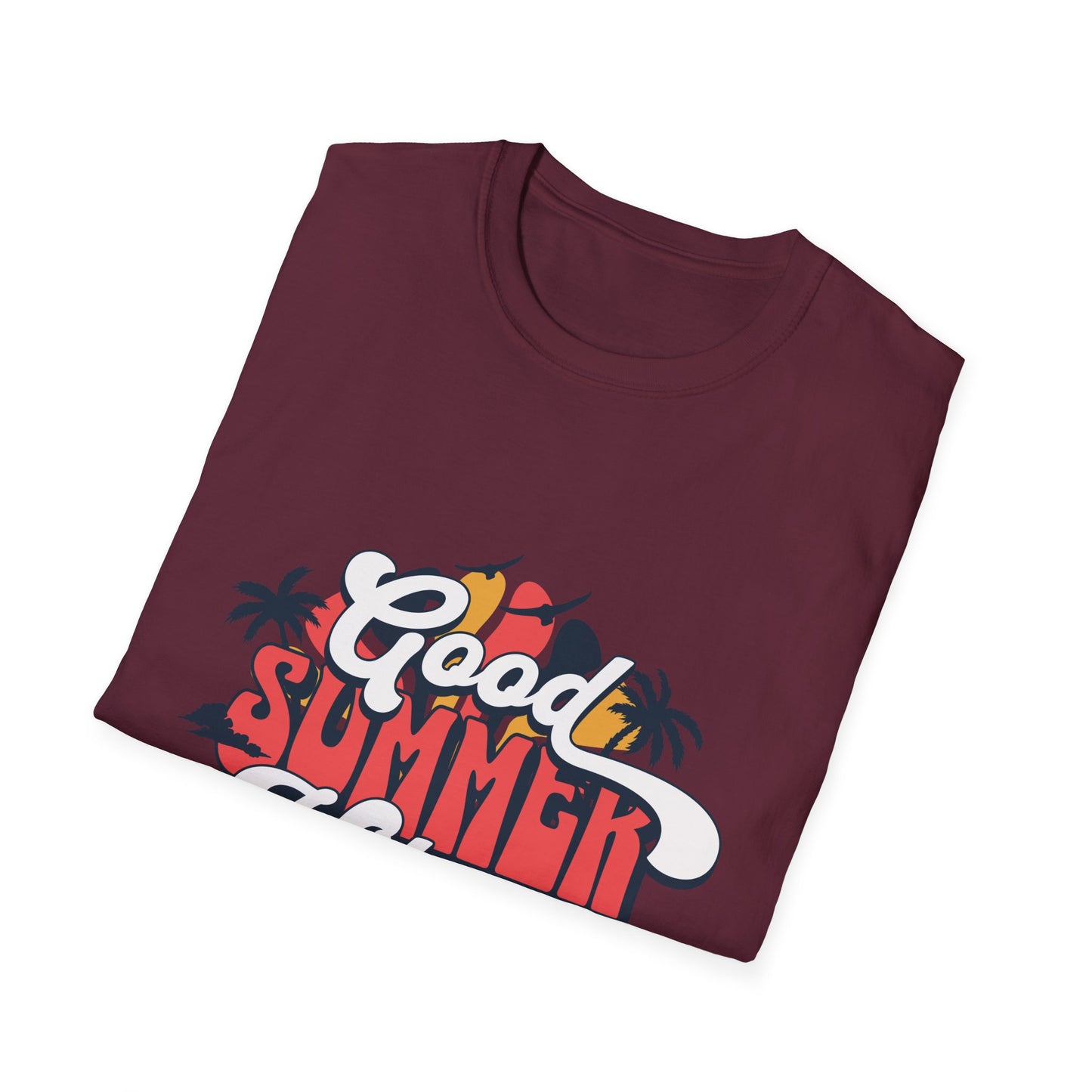 Summer Vibes T-Shirt, Good Summer Vibes Tee, Unisex Graphic Shirt, Beachwear, Vacation Outfit, Casual Wear, Gift Idea