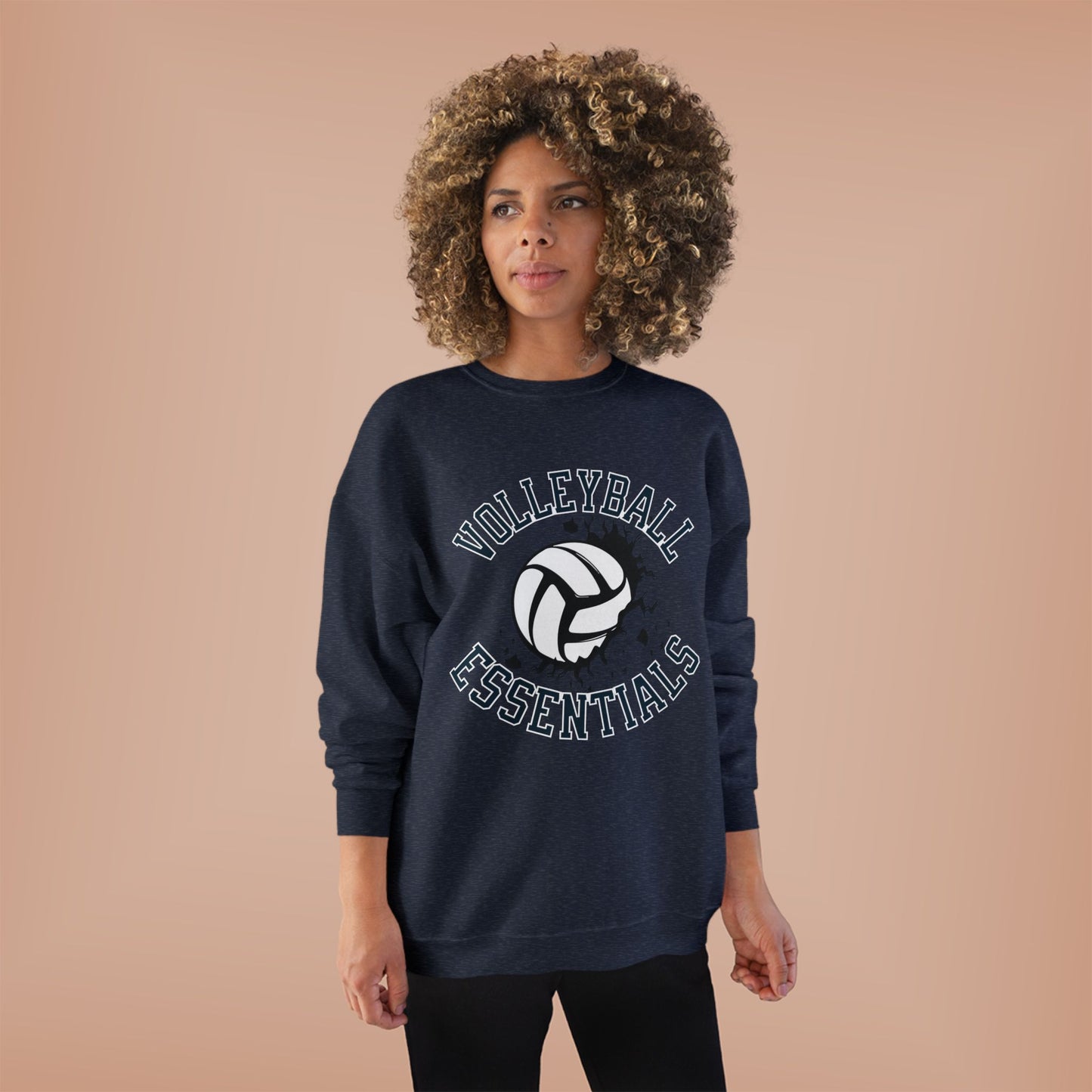 Volleyball Essentials Eco-Friendly Sweatshirt, Casual Sportswear, Gift for Volleyball Players, Team Apparel, Workout Clothing