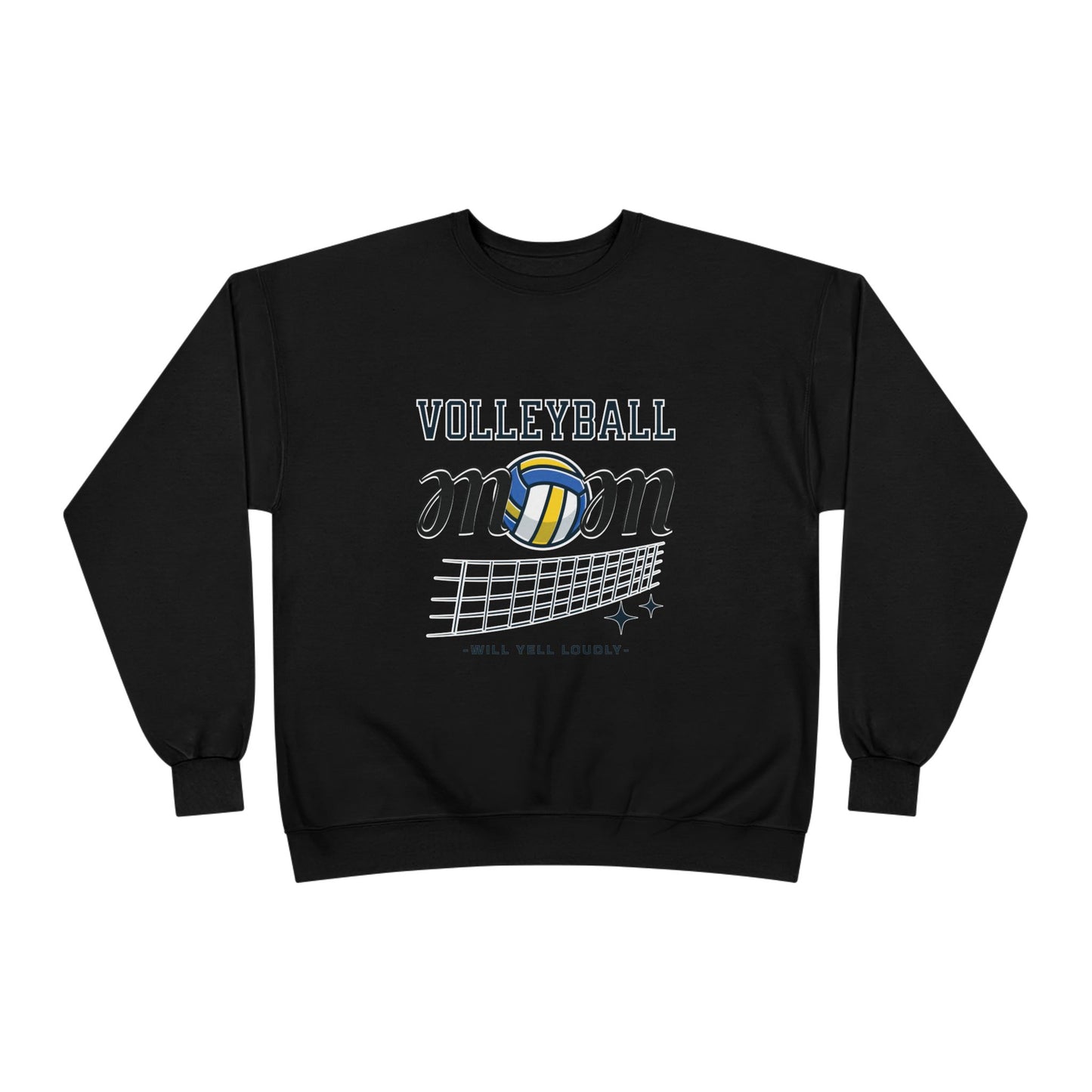 Volleyball Mom Eco-Friendly Crewneck Sweatshirt, Mother's Day Gift, Sports Apparel, Gamer Sweatshirt, Family Celebration Wear
