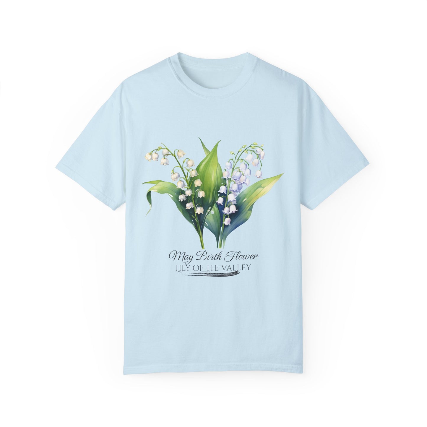May Birth Flower "Lily of the Valley" - Unisex Garment-Dyed T-shirt