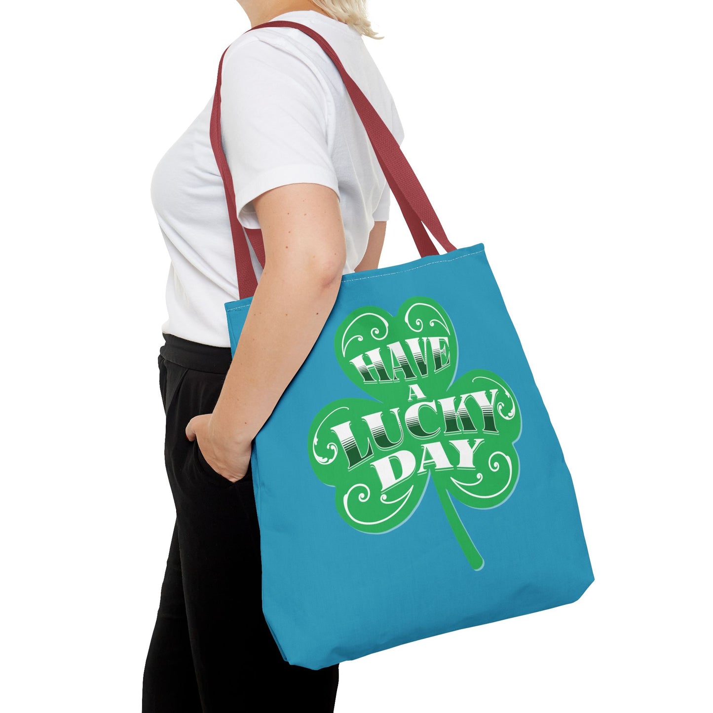 Lucky Day Tote Bag - St. Patrick's Day Gift, Shamrock Design, Eco-Friendly Bag, Fun Everyday Tote, Perfect for Luck!
