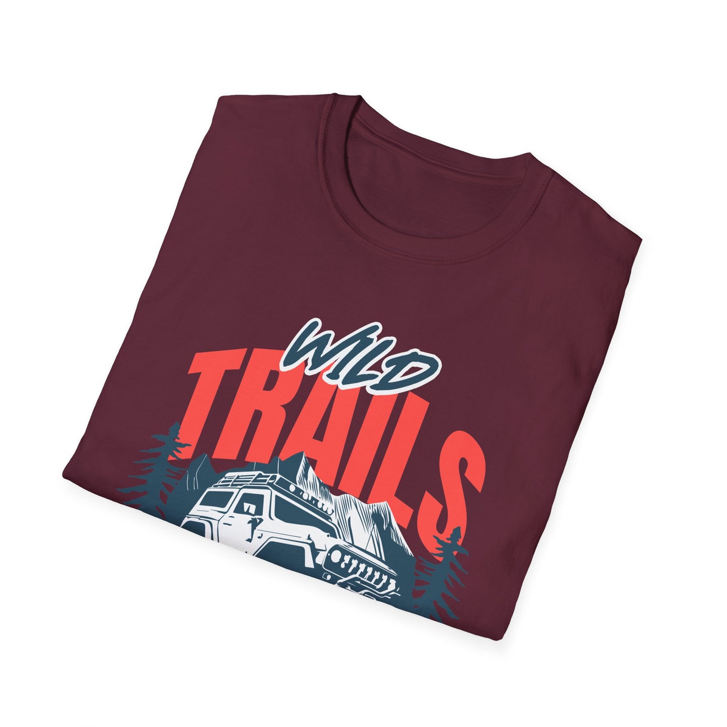 Adventure Trails Unisex T-Shirt, Outdoors Nature Tee, Hiking Wanderlust Shirt, Wilderness Exploration Top, Mountain Camping Apparel