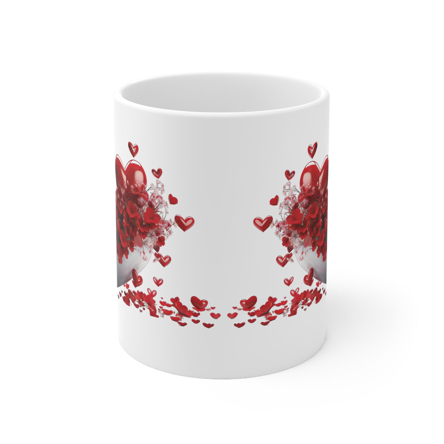 Valentine's Heart Bowl: Ceramic Mug 11oz