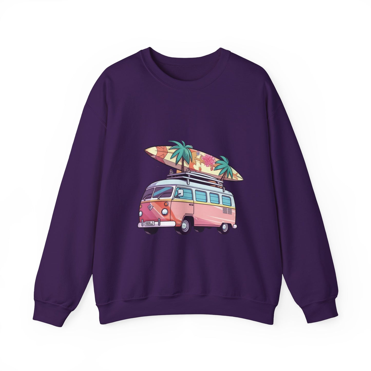 Retro Surf Van - Unisex Heavy Blend™ Crewneck Sweatshirt